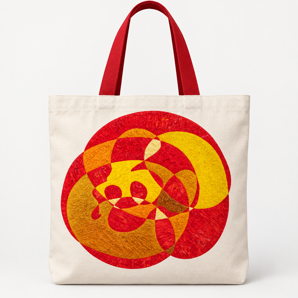 Œuvre China de Gheorghe Virtosu appliquée à un sac cabas
