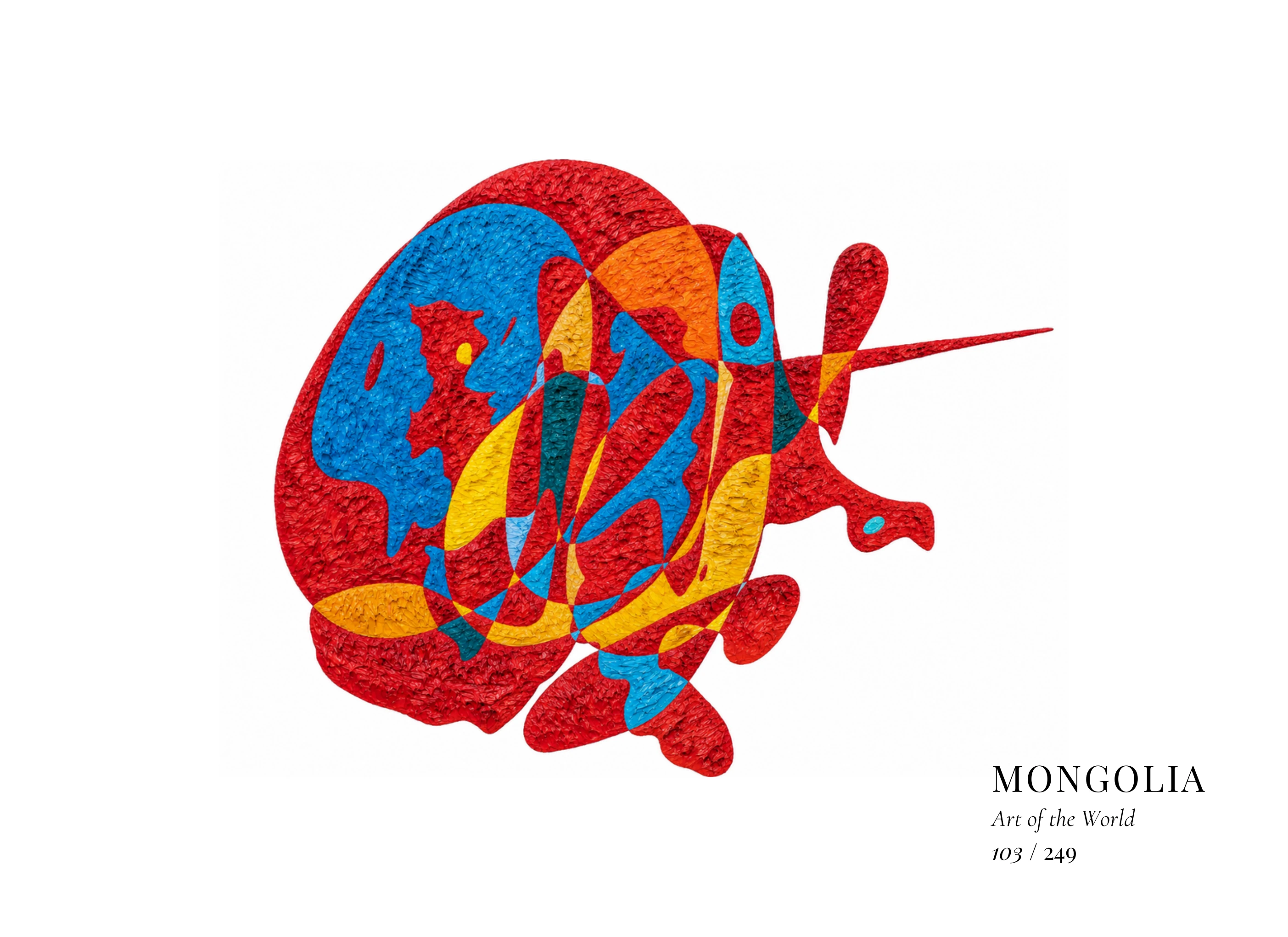 Œuvre sur Mongolie par Gheorghe Virtosu, issue de la série Art of the World