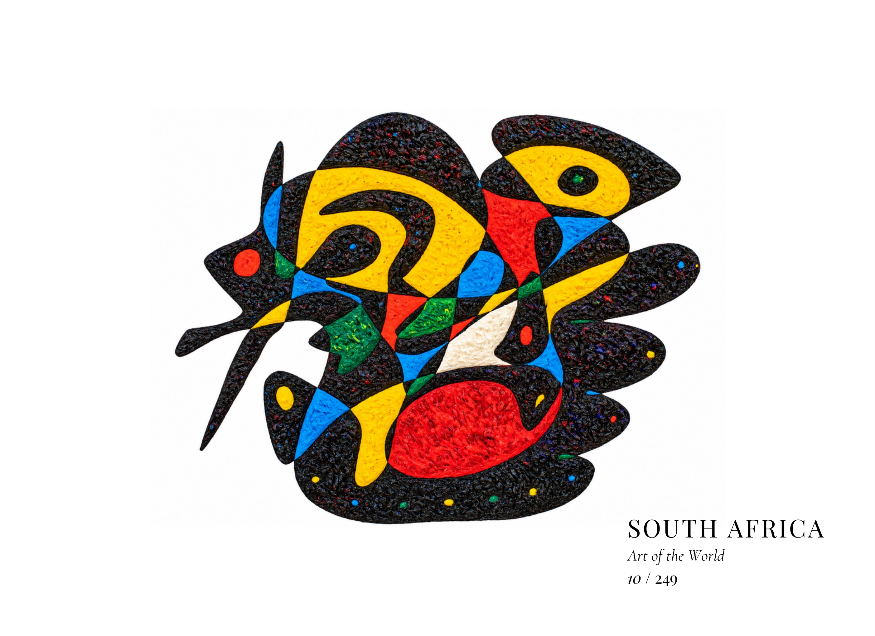 Œuvre sur Afrique du Sud par Gheorghe Virtosu, issue de la série Art of the World