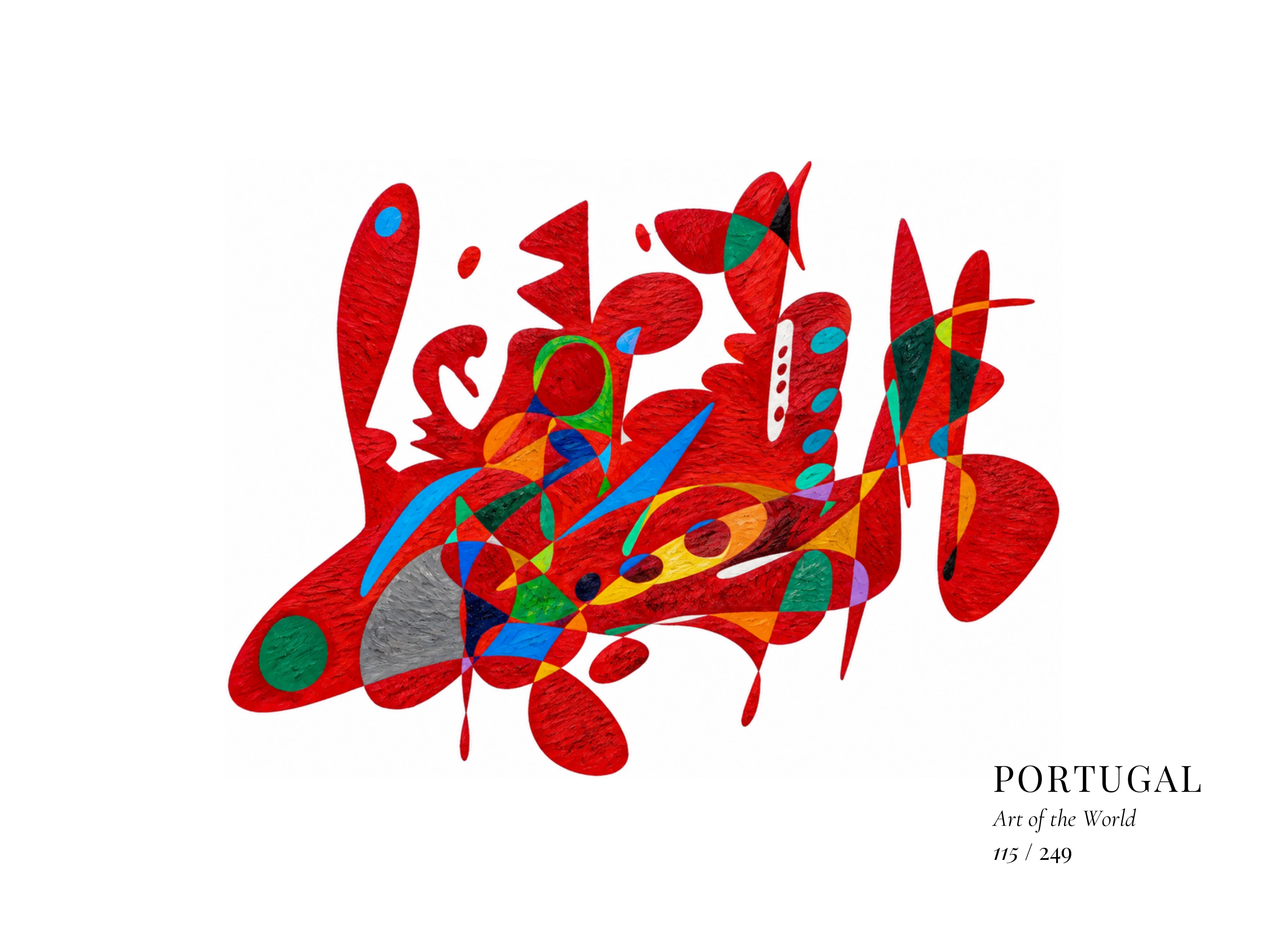 Œuvre sur Portugal par Gheorghe Virtosu, issue de la série Art of the World