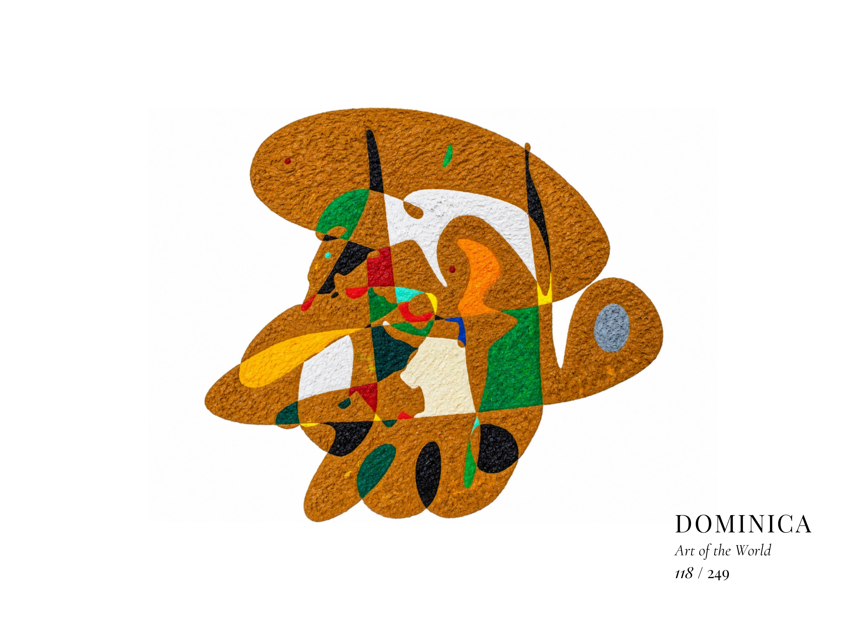 Œuvre sur Dominique par Gheorghe Virtosu, issue de la série Art of the World