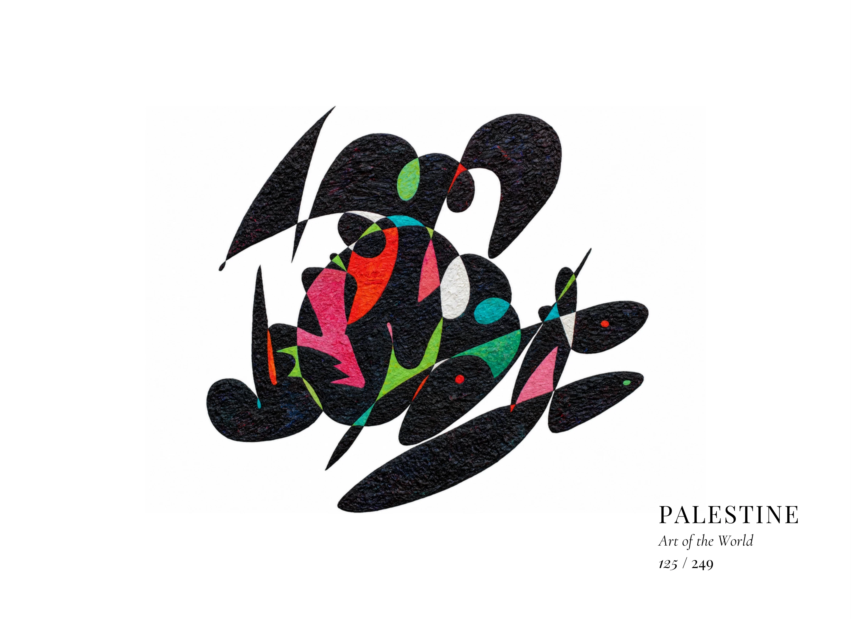 Œuvre sur Palestine par Gheorghe Virtosu, issue de la série Art of the World
