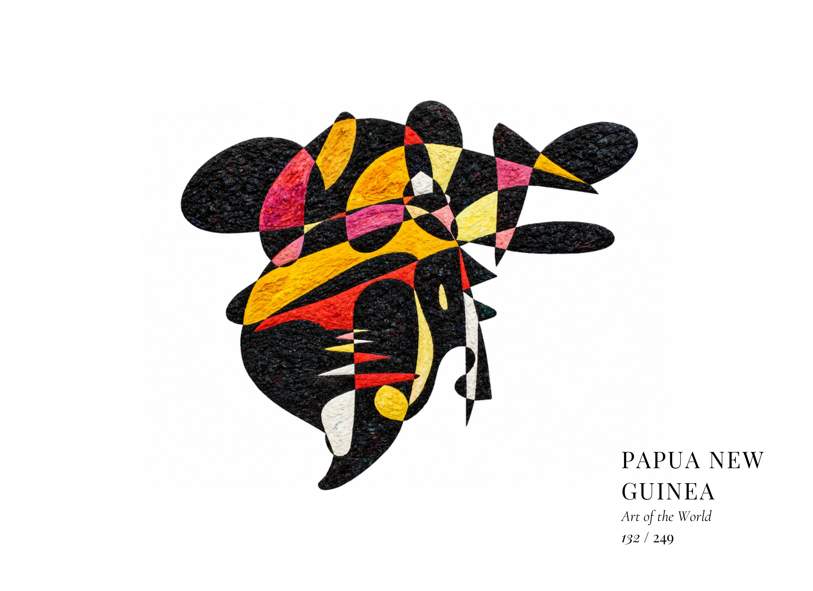 Œuvre sur Papouasie-Nouvelle-Guinée par Gheorghe Virtosu, issue de la série Art of the World