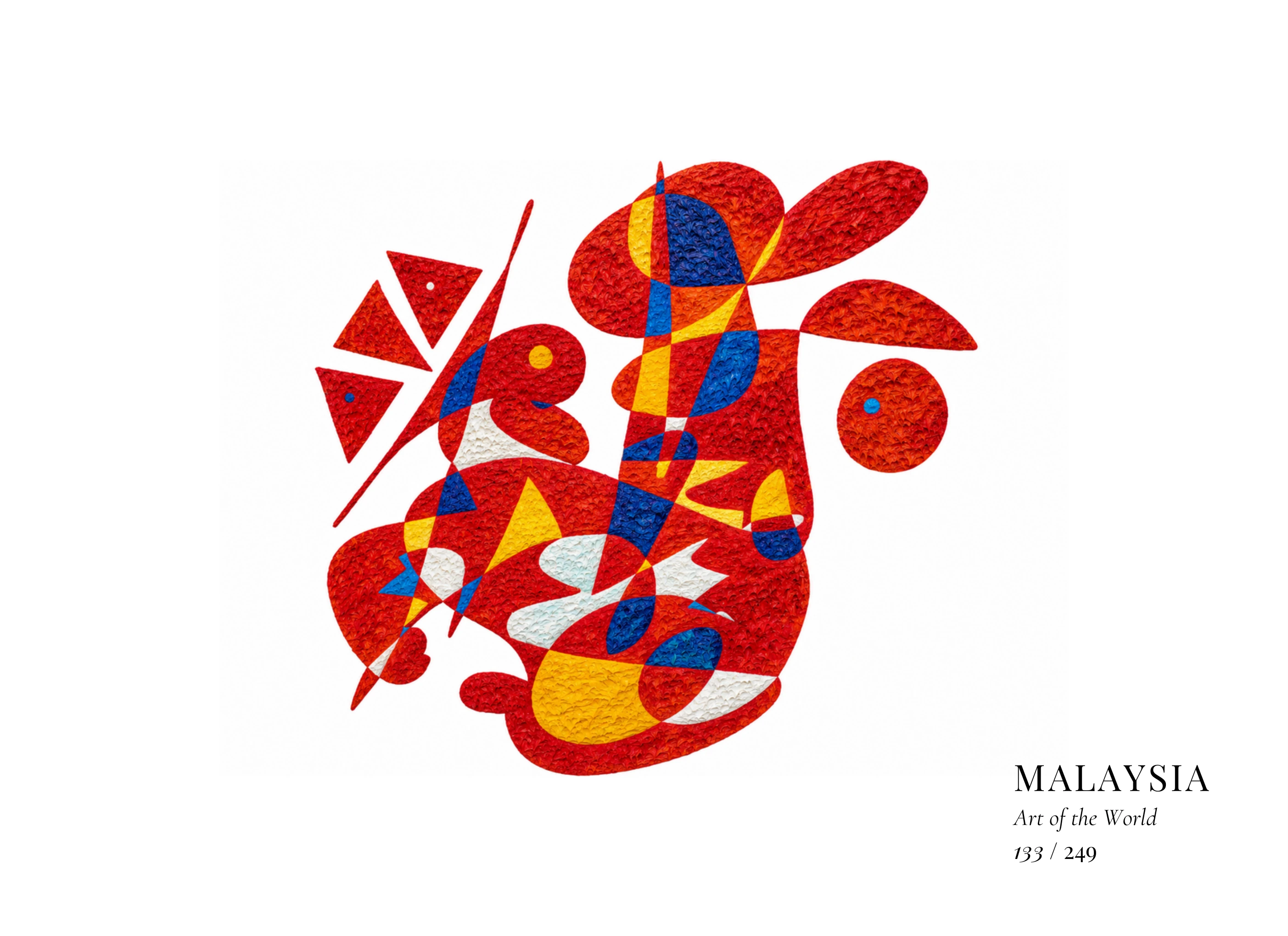 Œuvre sur Malaisie par Gheorghe Virtosu, issue de la série Art of the World