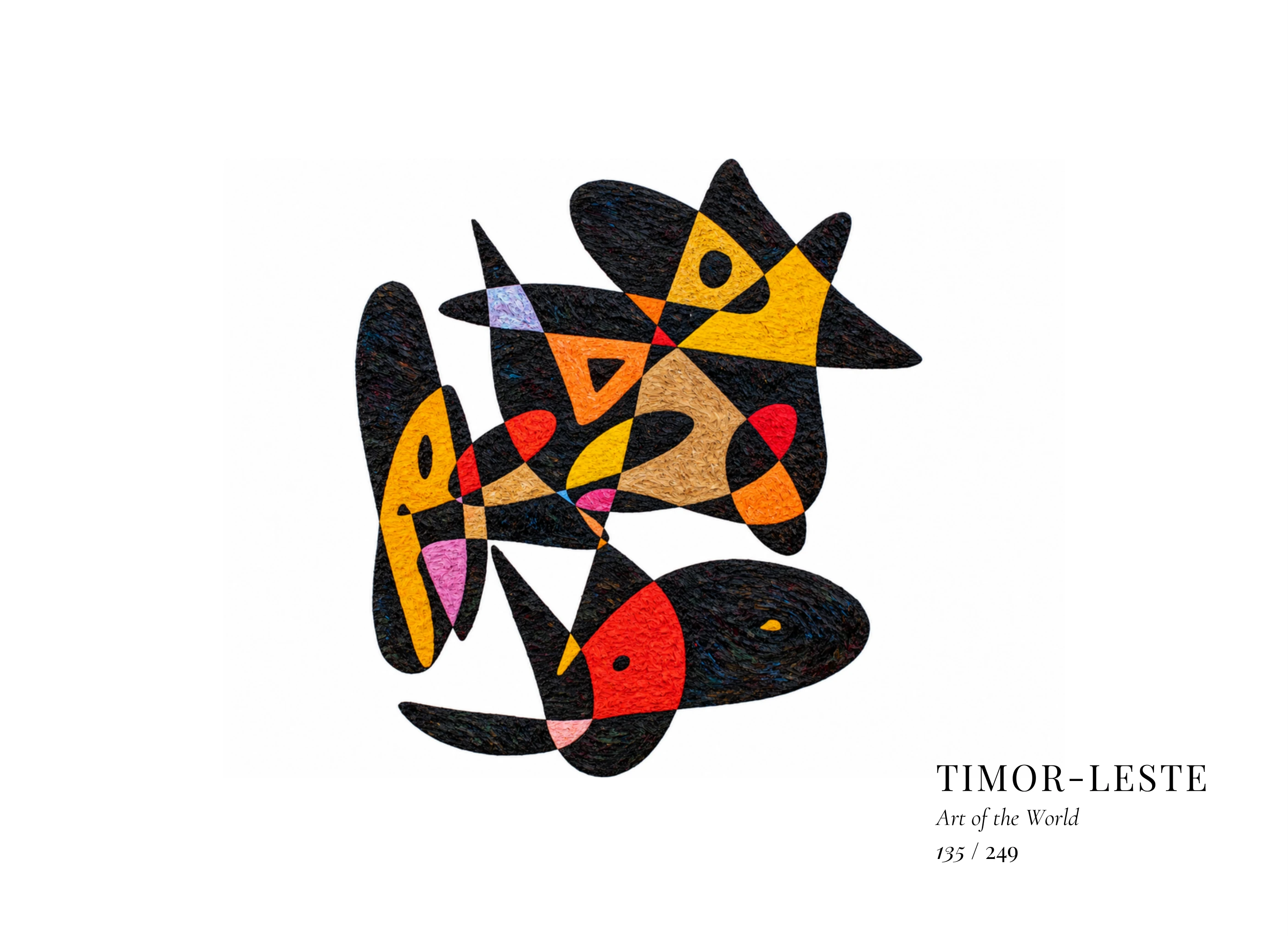 Œuvre sur Timor oriental par Gheorghe Virtosu, issue de la série Art of the World