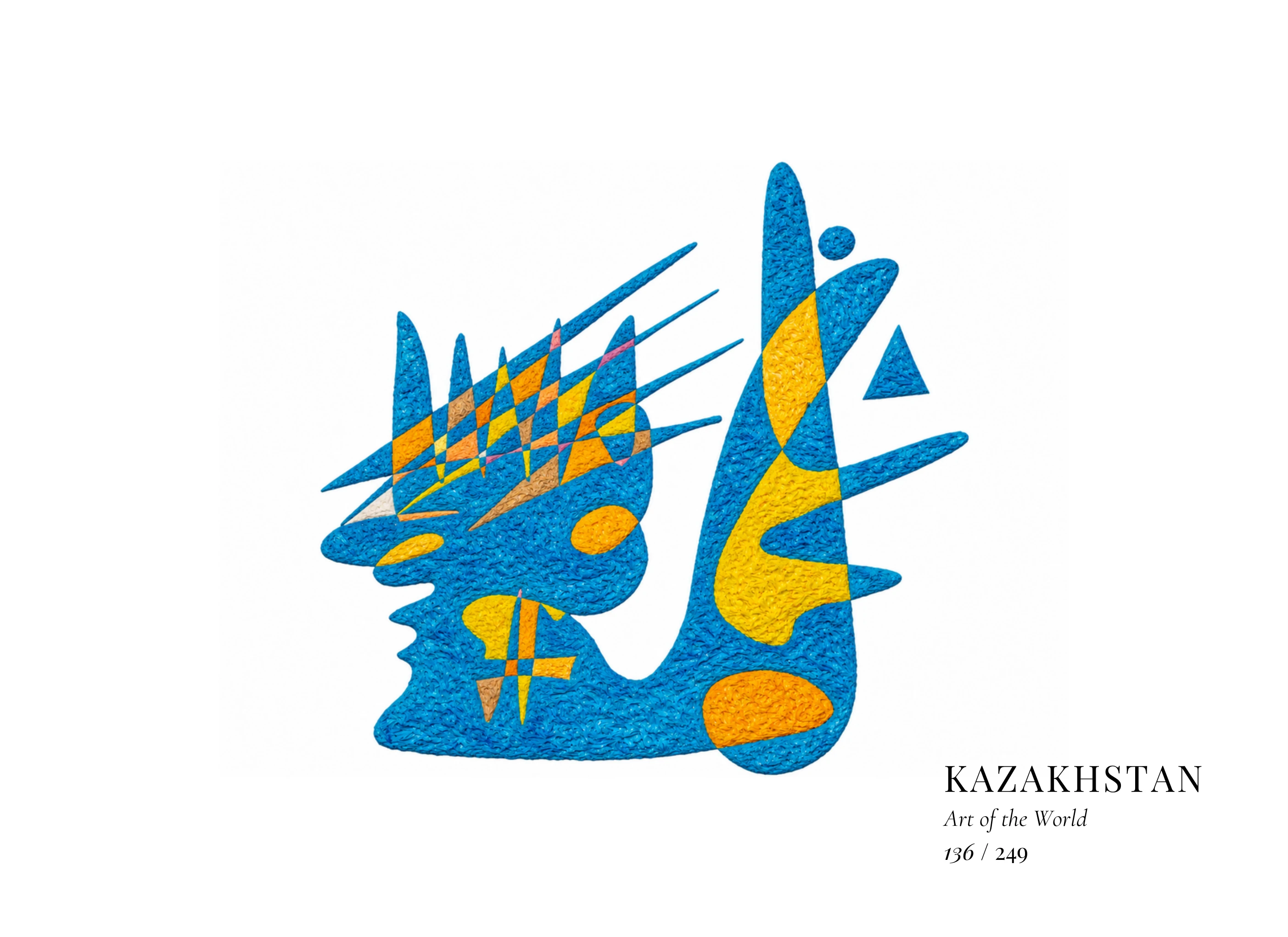 Œuvre sur Kazakhstan par Gheorghe Virtosu, issue de la série Art of the World