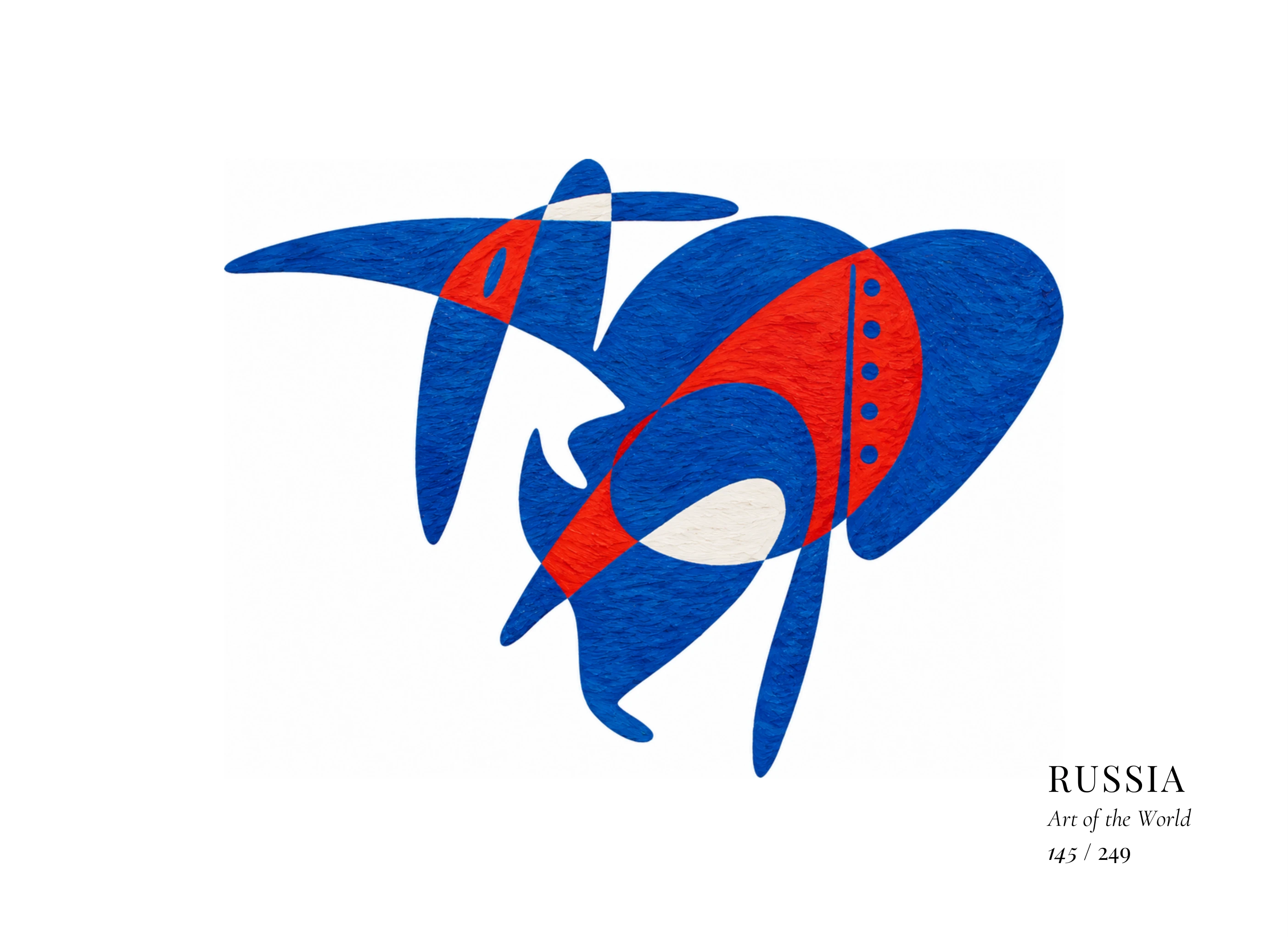 Œuvre sur Russie par Gheorghe Virtosu, issue de la série Art of the World
