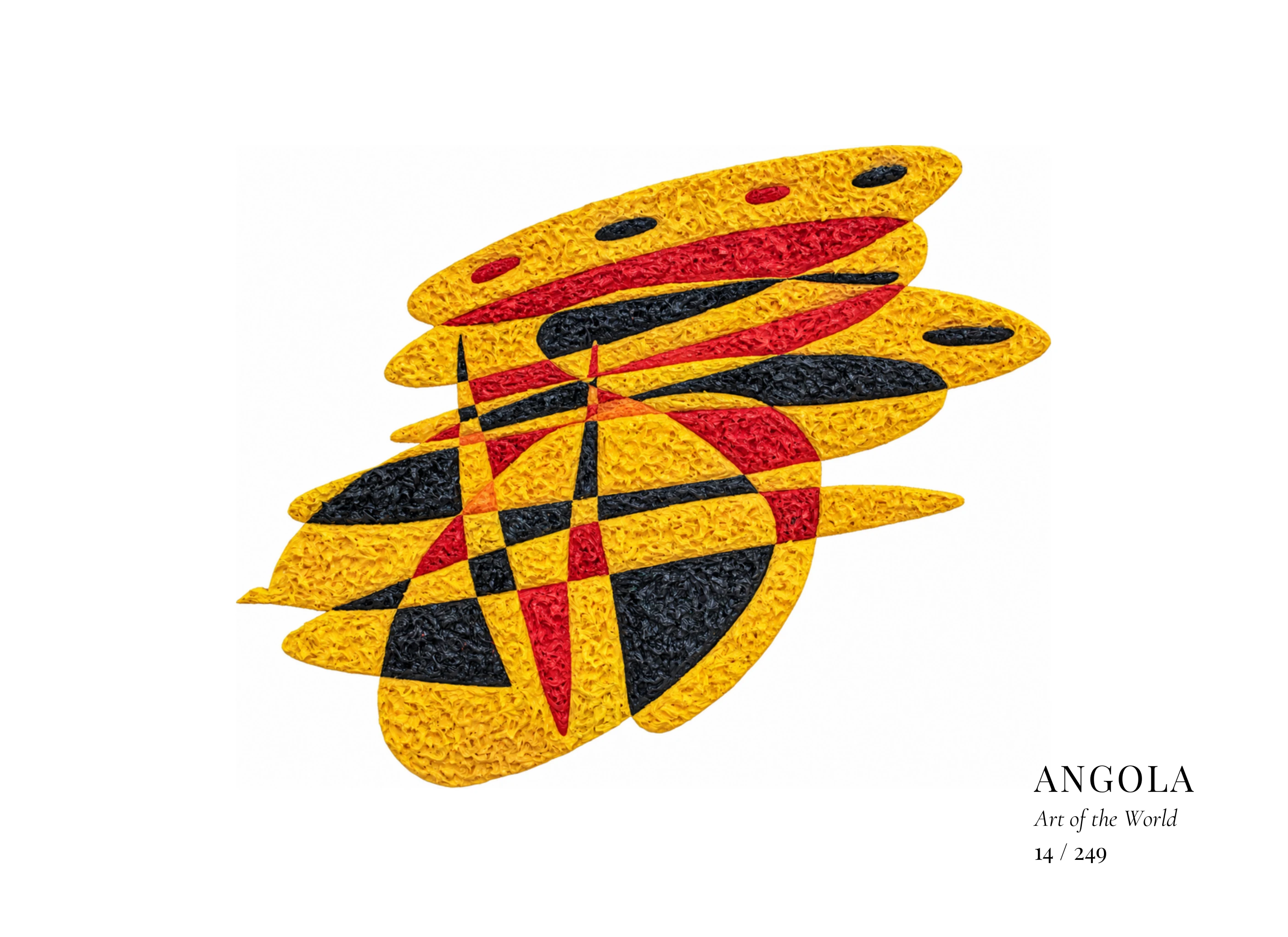 Œuvre sur Angola par Gheorghe Virtosu, issue de la série Art of the World