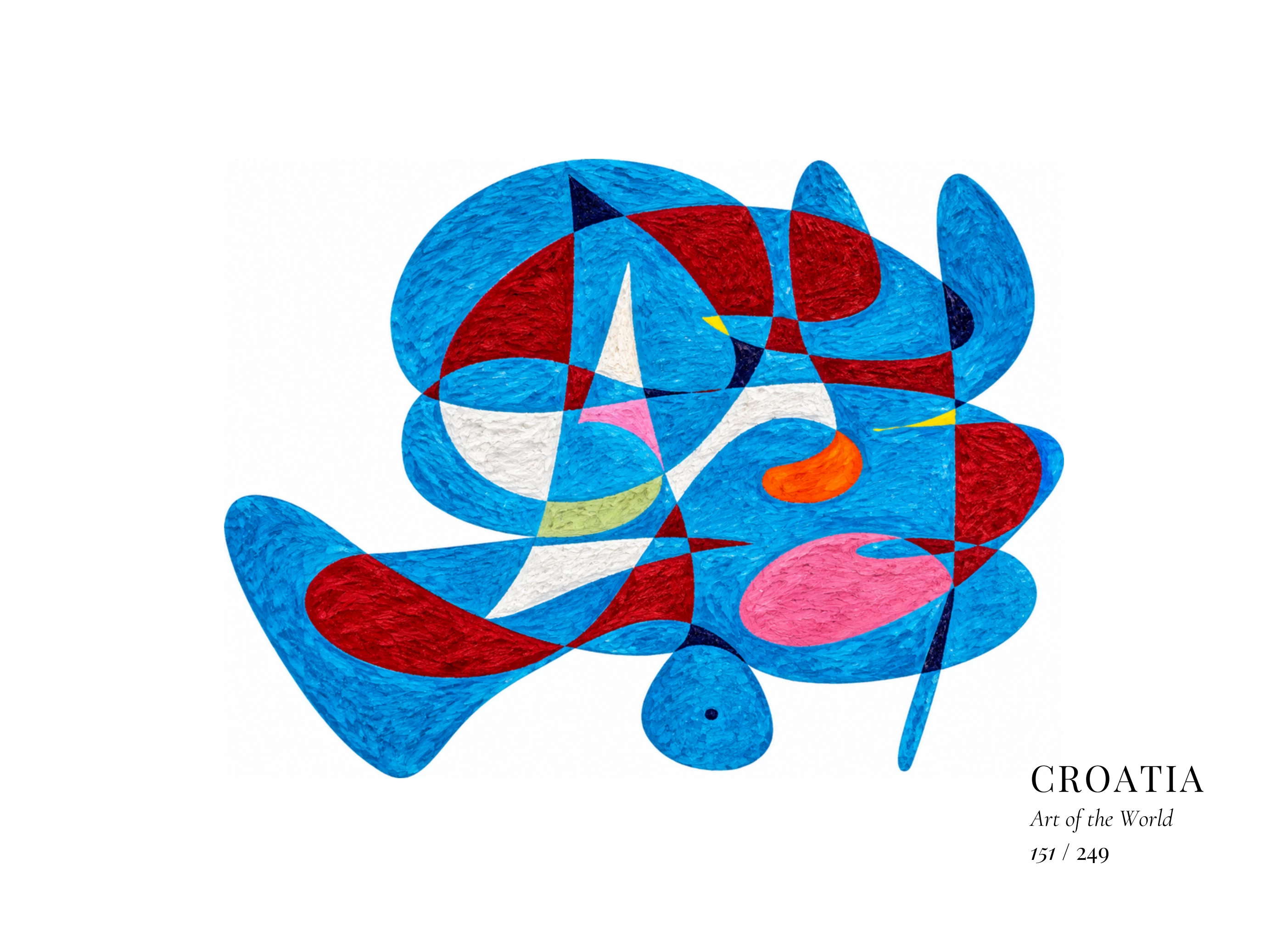 Œuvre sur Croatie par Gheorghe Virtosu, issue de la série Art of the World