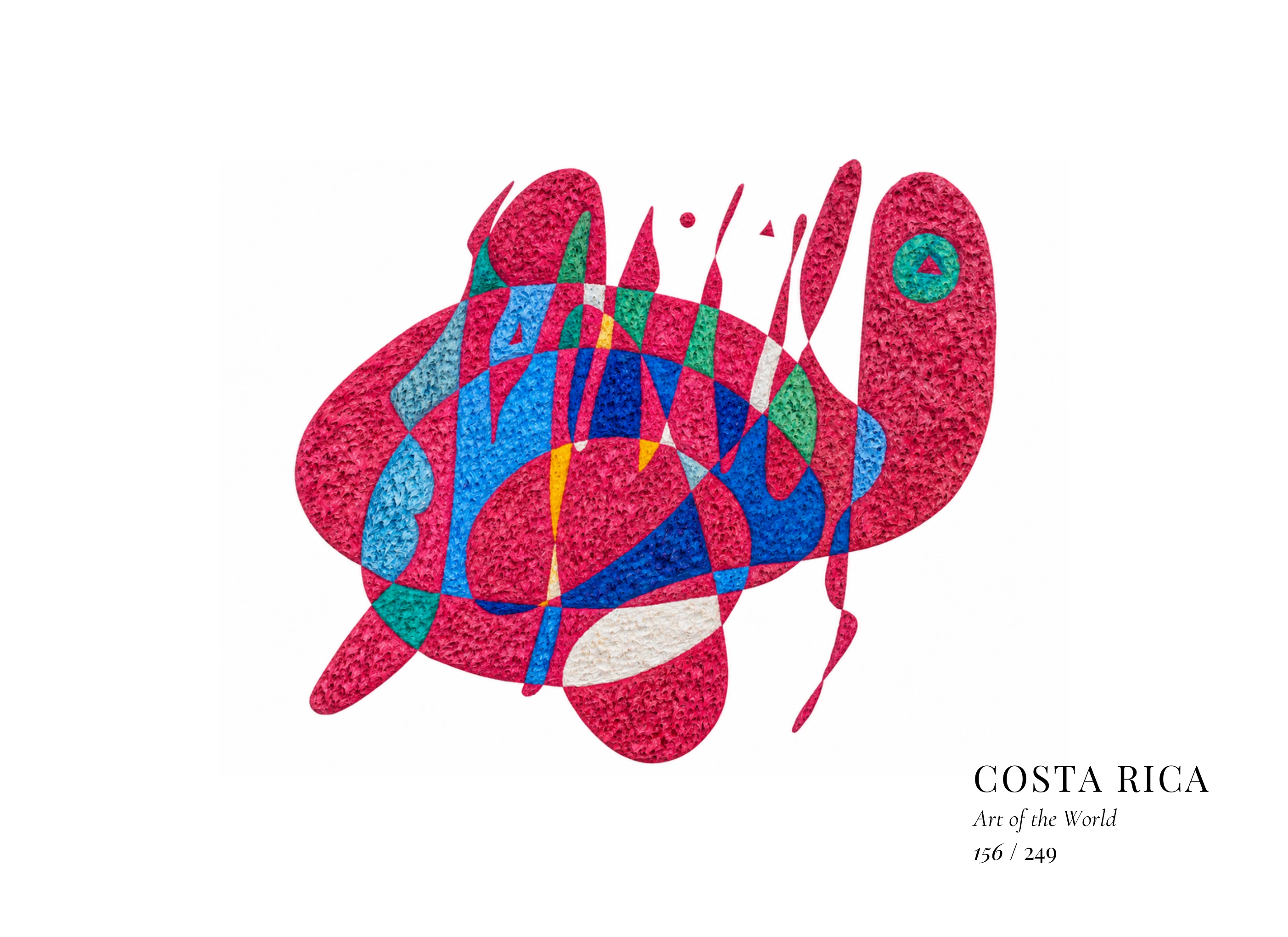 Œuvre sur Costa Rica par Gheorghe Virtosu, issue de la série Art of the World
