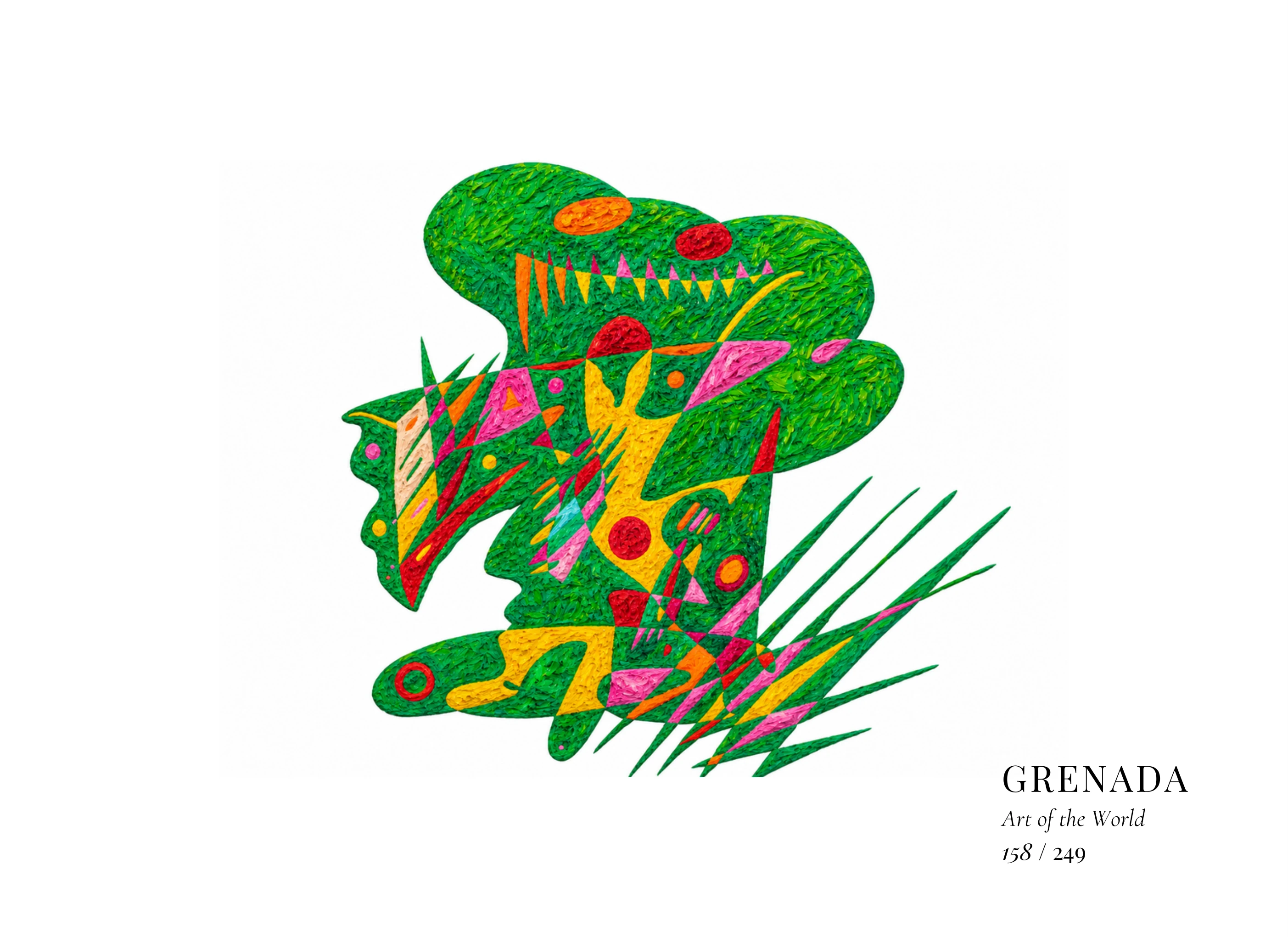 Œuvre sur Grenade par Gheorghe Virtosu, issue de la série Art of the World