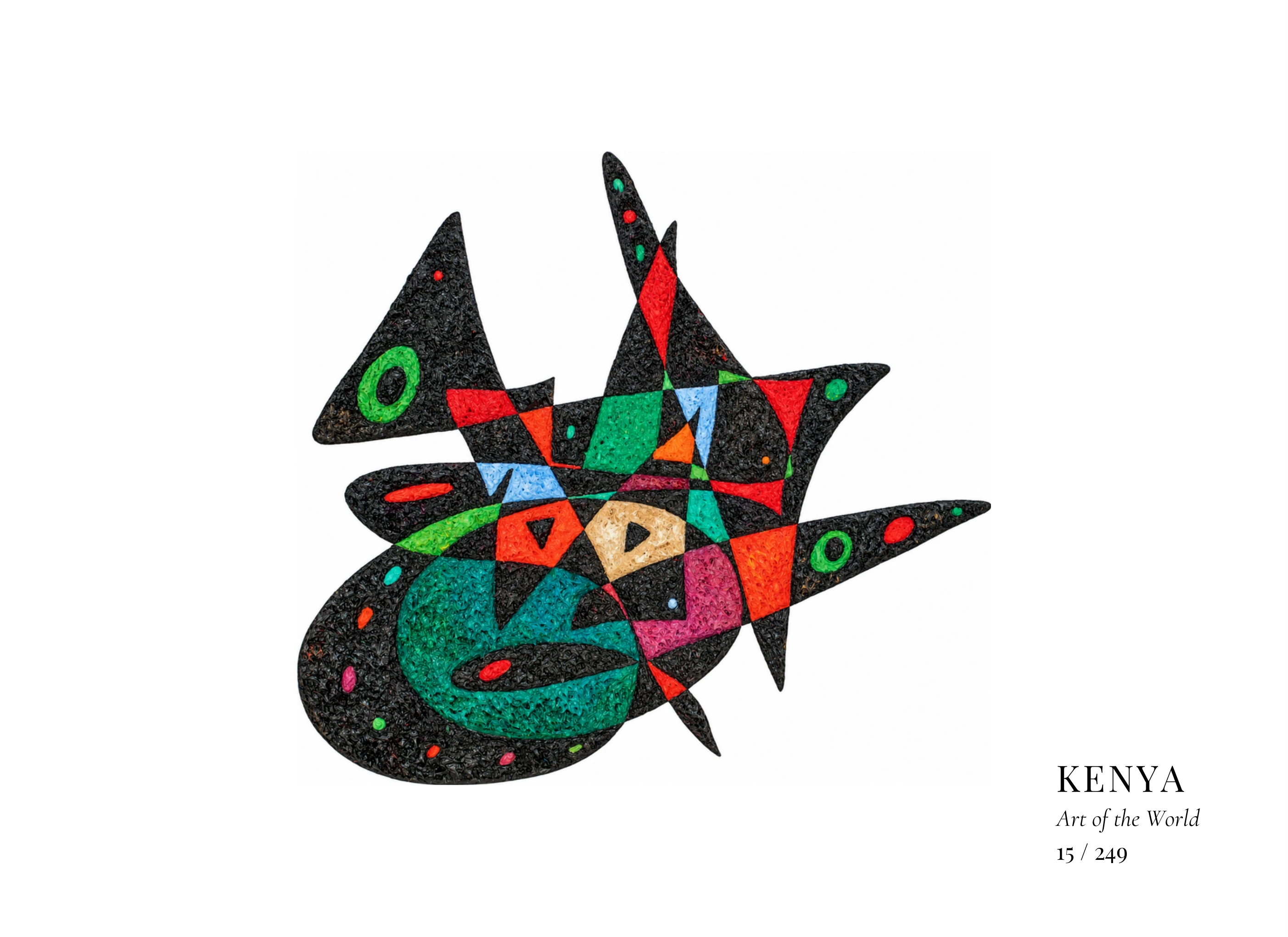 Œuvre sur Kenya par Gheorghe Virtosu, issue de la série Art of the World