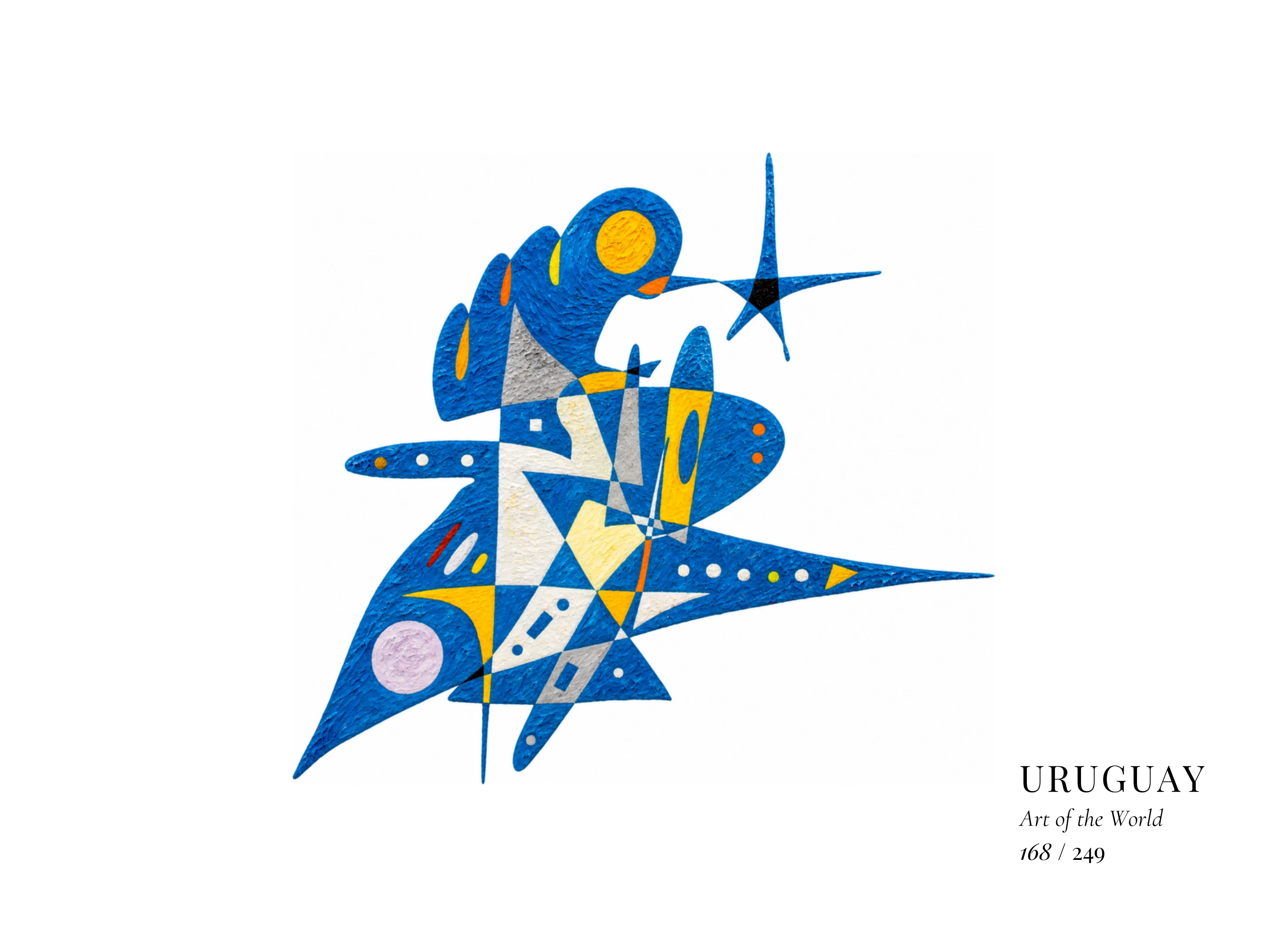 Œuvre sur Uruguay par Gheorghe Virtosu, issue de la série Art of the World