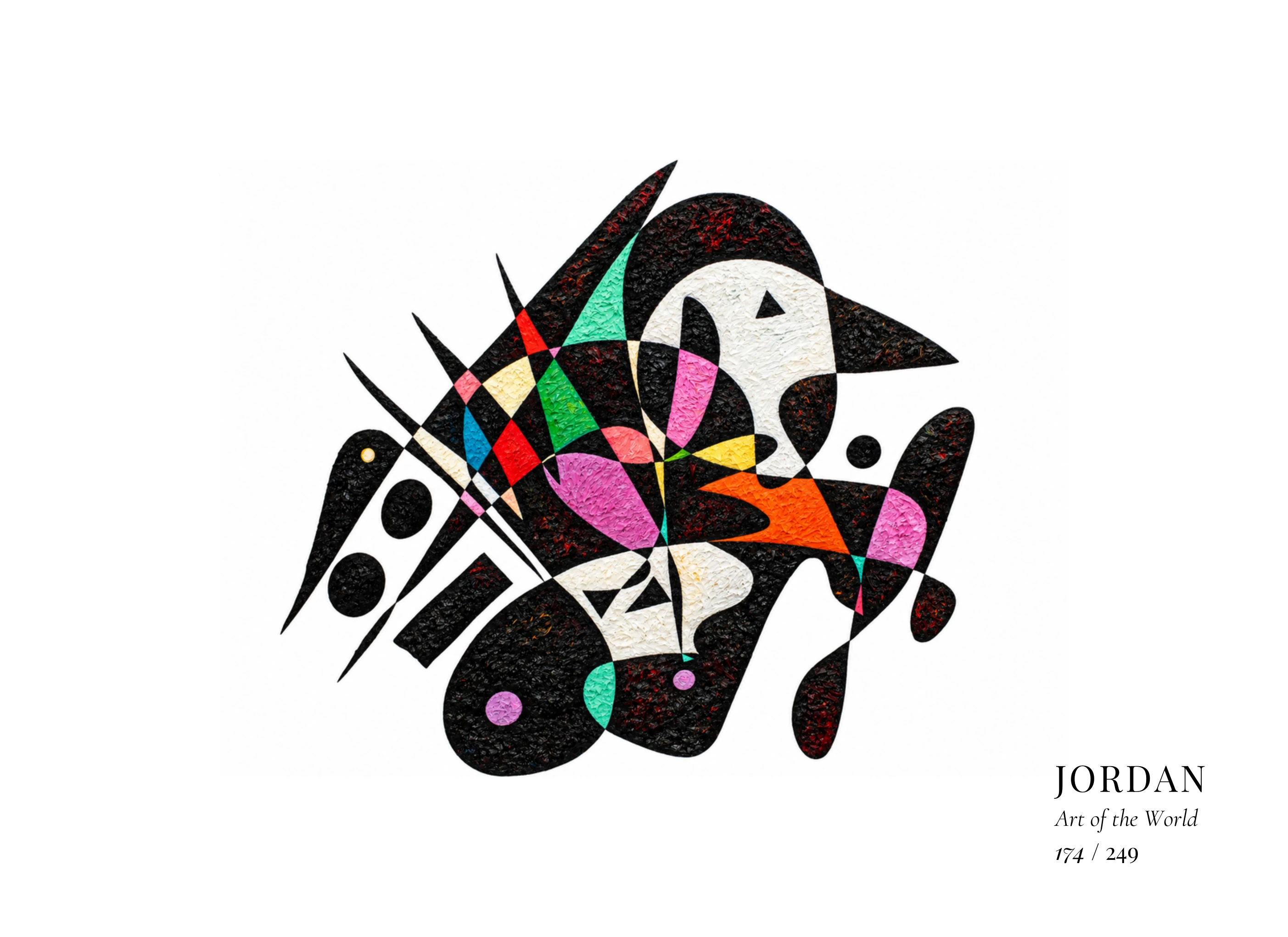 Œuvre sur Jordanie par Gheorghe Virtosu, issue de la série Art of the World