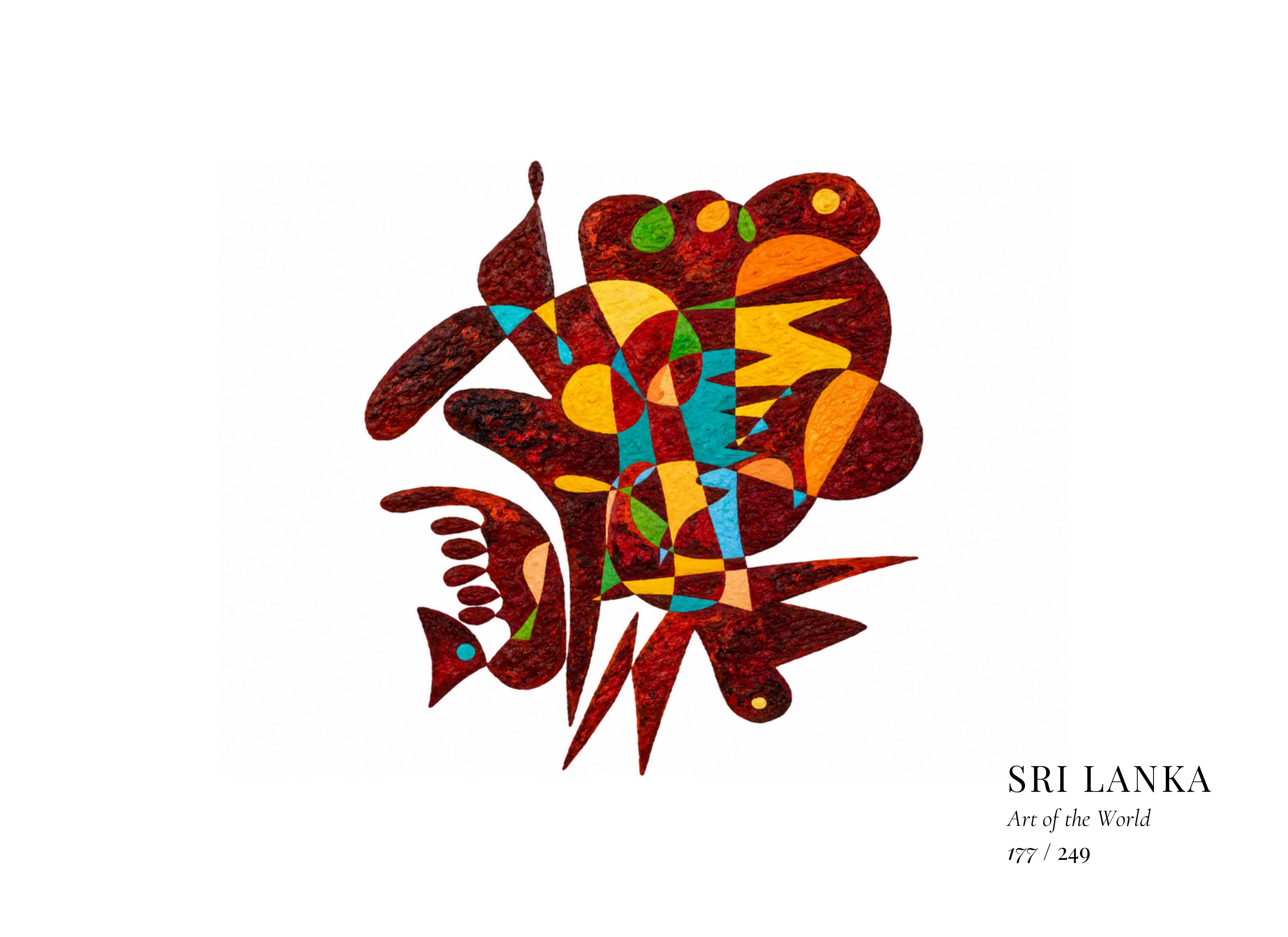 Œuvre sur Sri Lanka par Gheorghe Virtosu, issue de la série Art of the World