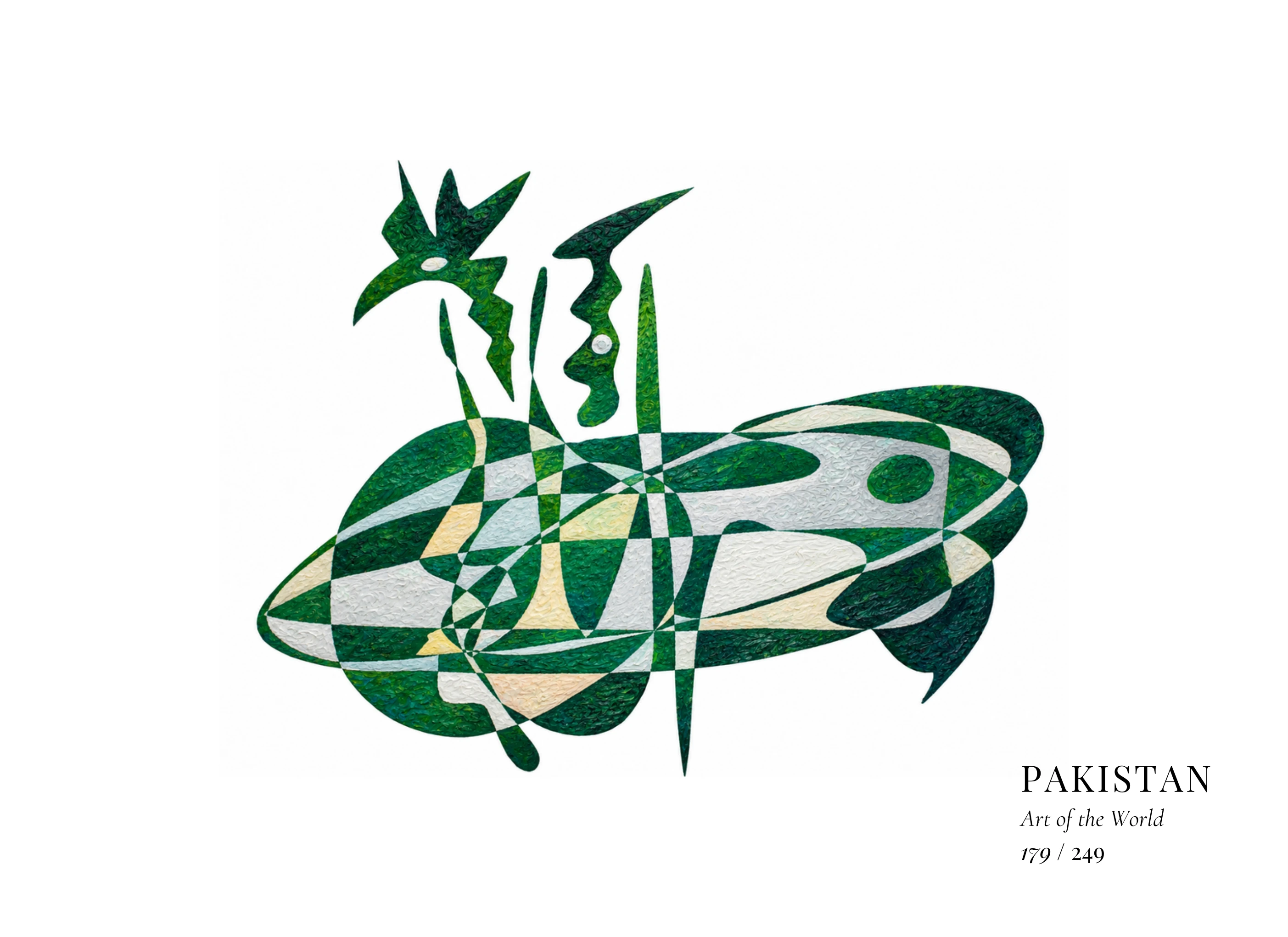 Œuvre sur Pakistan par Gheorghe Virtosu, issue de la série Art of the World