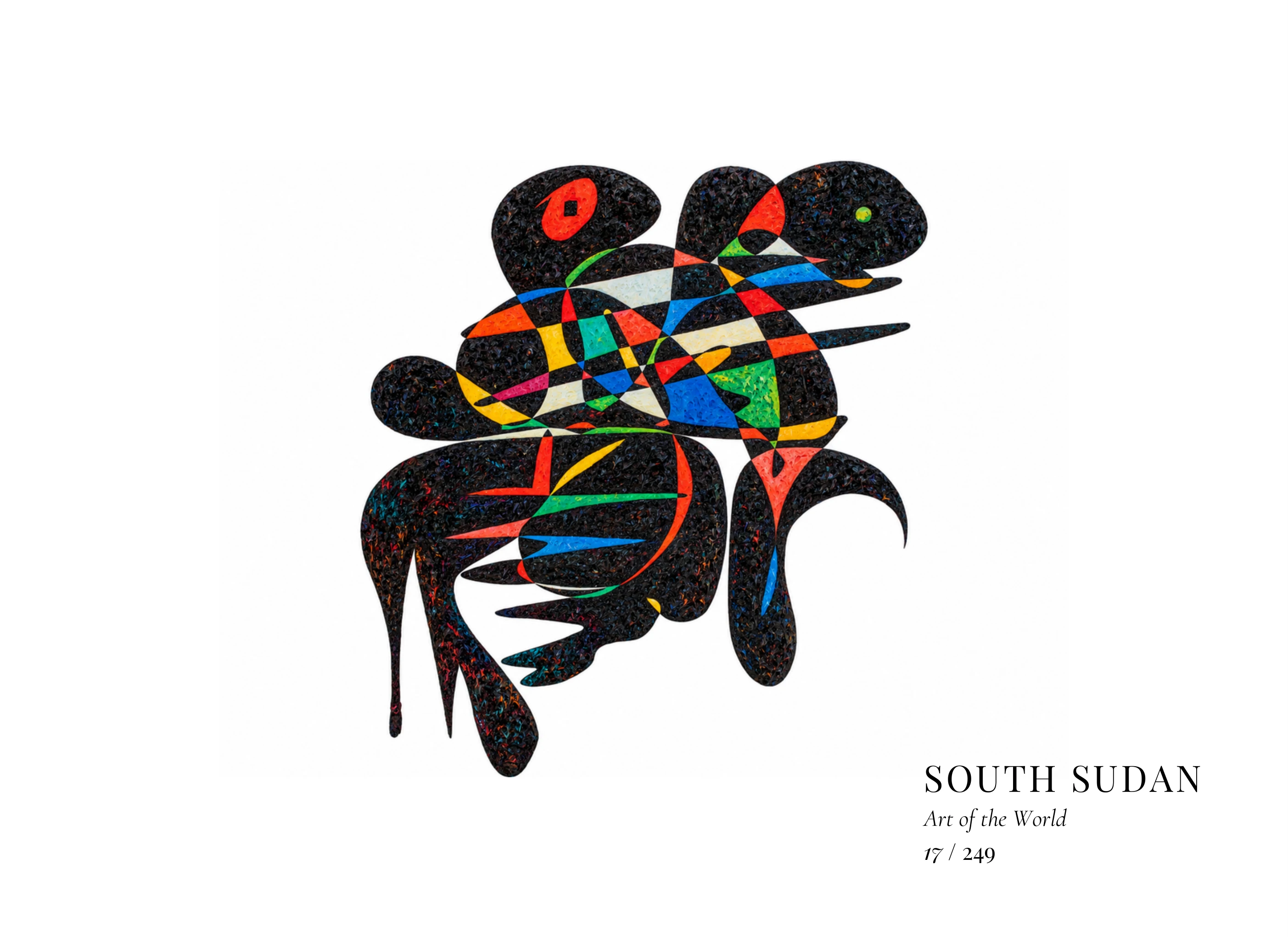 Œuvre sur Soudan du Sud par Gheorghe Virtosu, issue de la série Art of the World