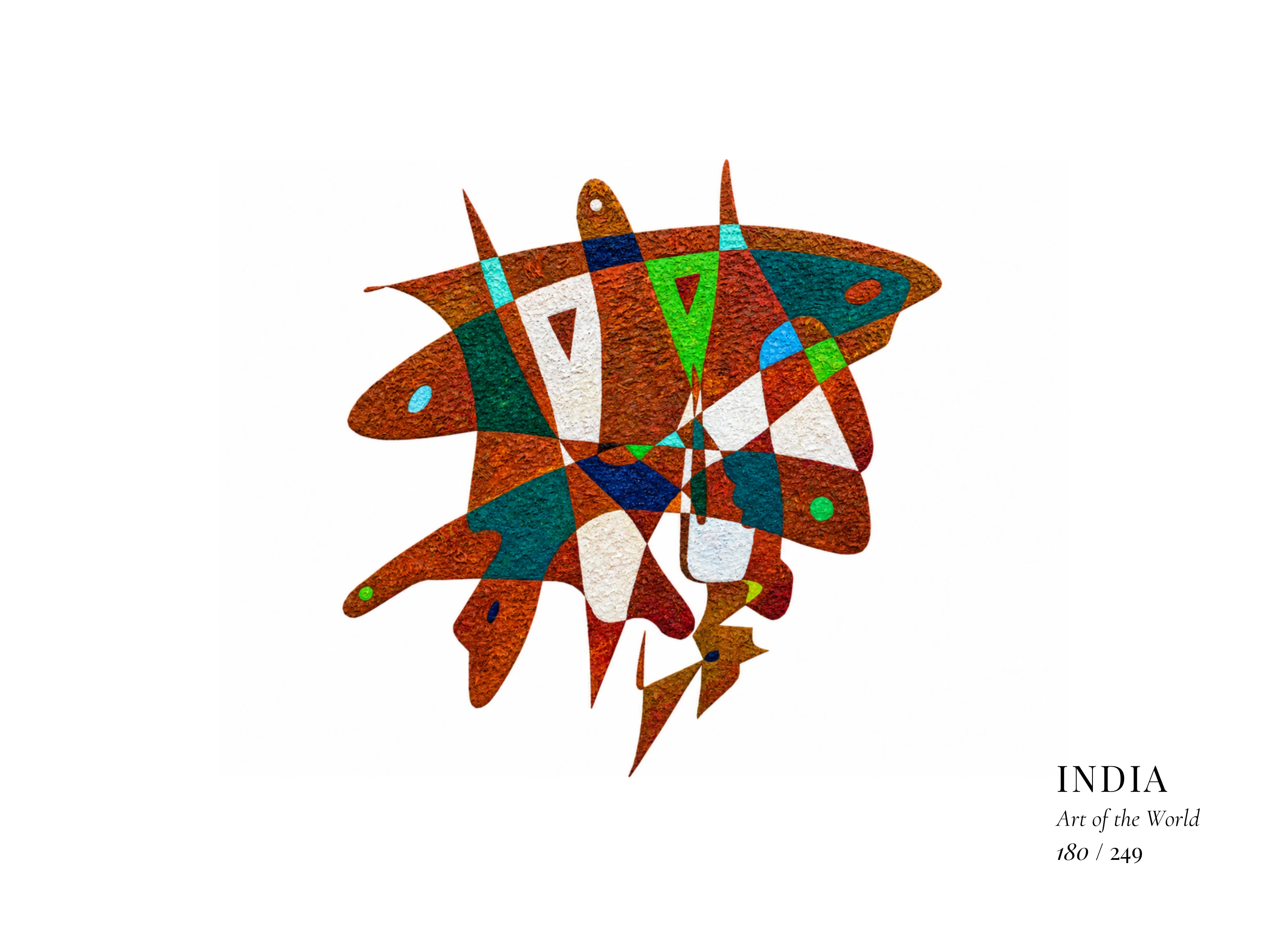 Œuvre sur Inde par Gheorghe Virtosu, issue de la série Art of the World
