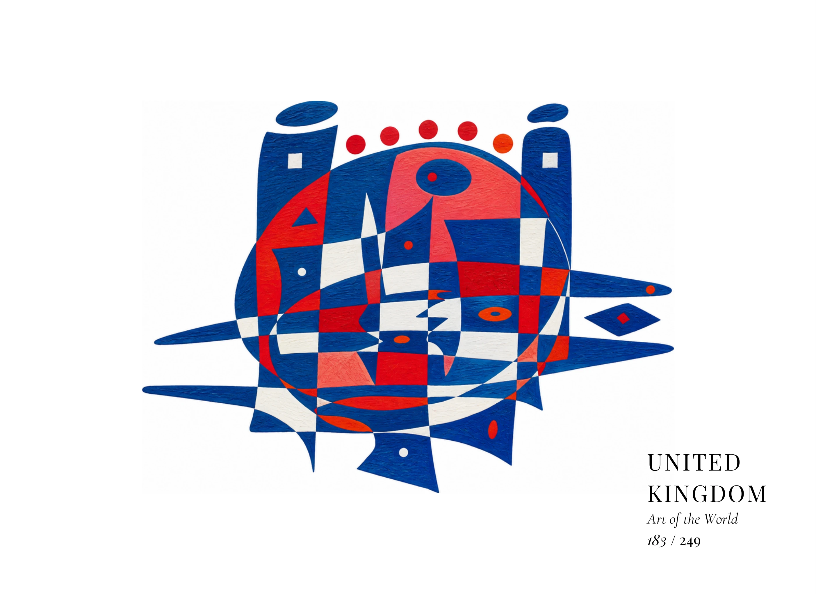 Œuvre sur Royaume-Uni par Gheorghe Virtosu, issue de la série Art of the World