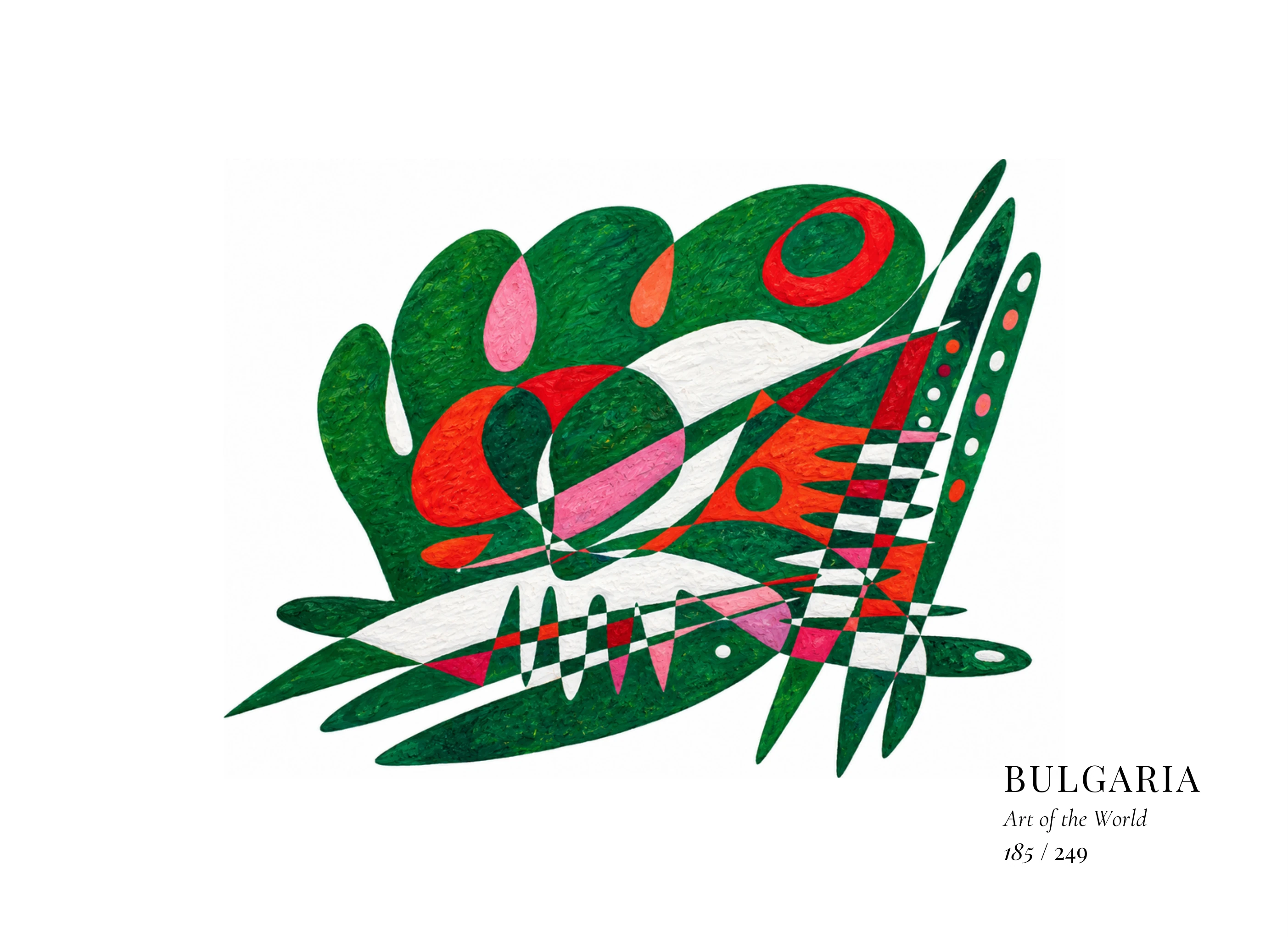 Œuvre sur Bulgarie par Gheorghe Virtosu, issue de la série Art of the World