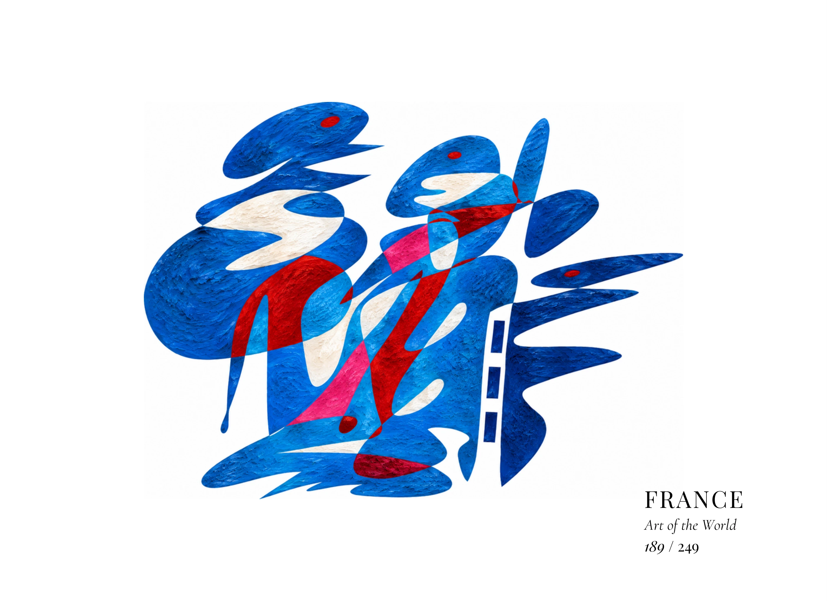 Œuvre sur France par Gheorghe Virtosu, issue de la série Art of the World
