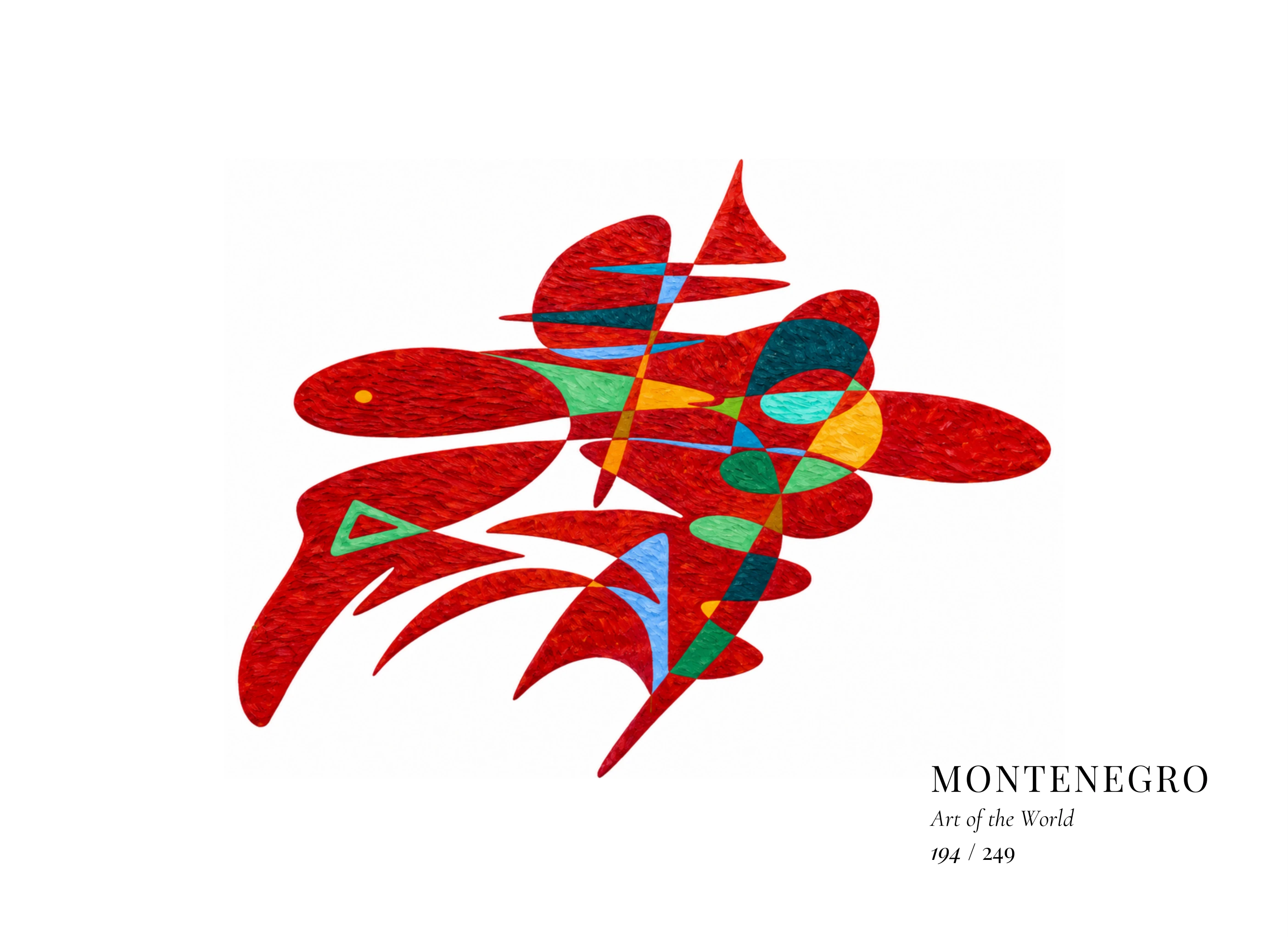 Œuvre sur Monténégro par Gheorghe Virtosu, issue de la série Art of the World