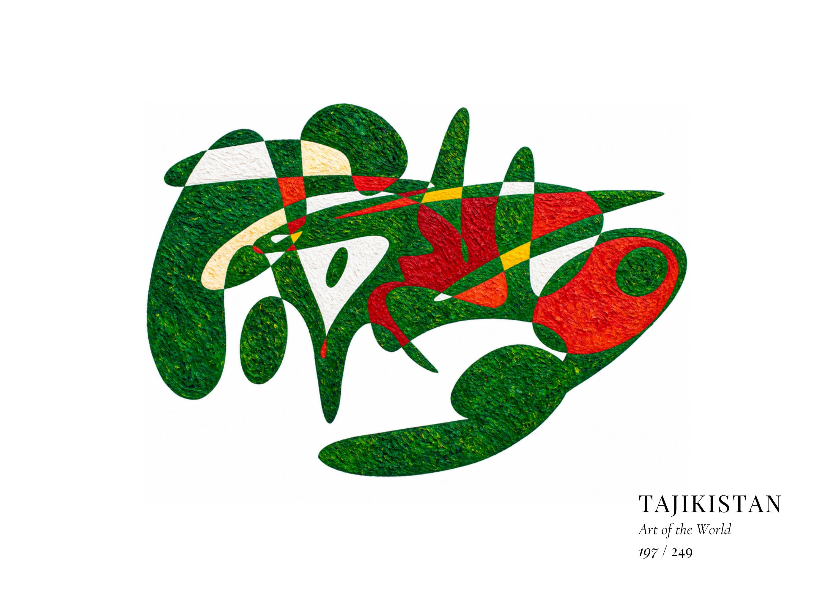 Œuvre sur Tadjikistan par Gheorghe Virtosu, issue de la série Art of the World