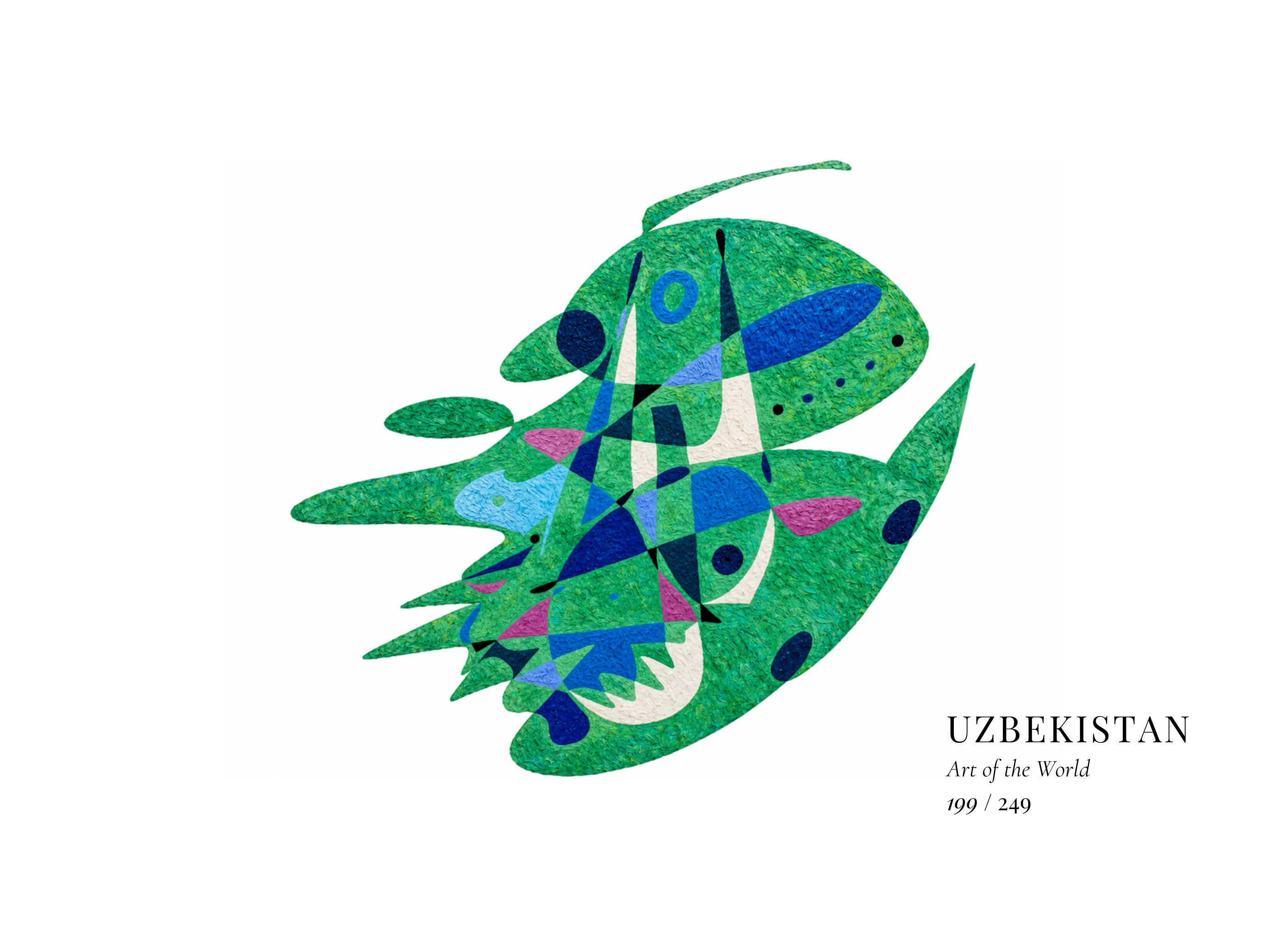 Œuvre sur Ouzbékistan par Gheorghe Virtosu, issue de la série Art of the World