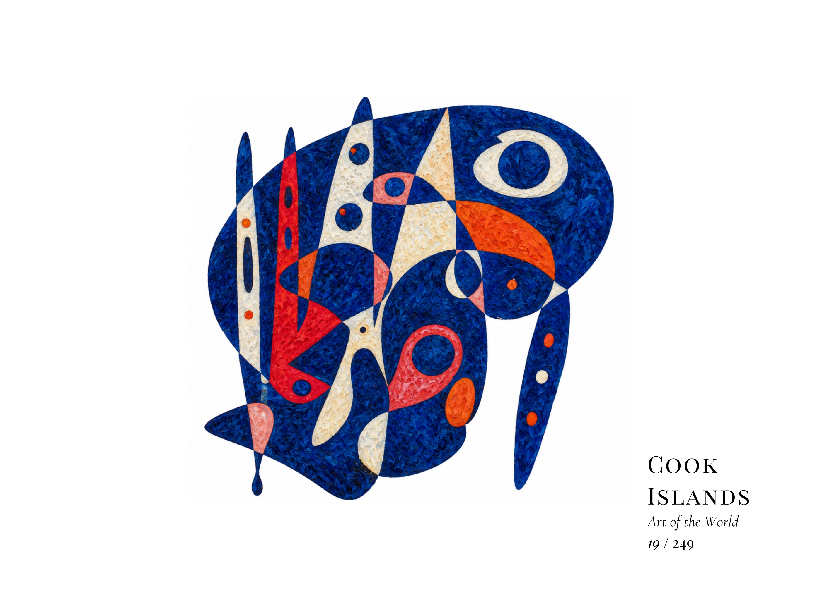 Œuvre sur Îles Cook par Gheorghe Virtosu, issue de la série Art of the World