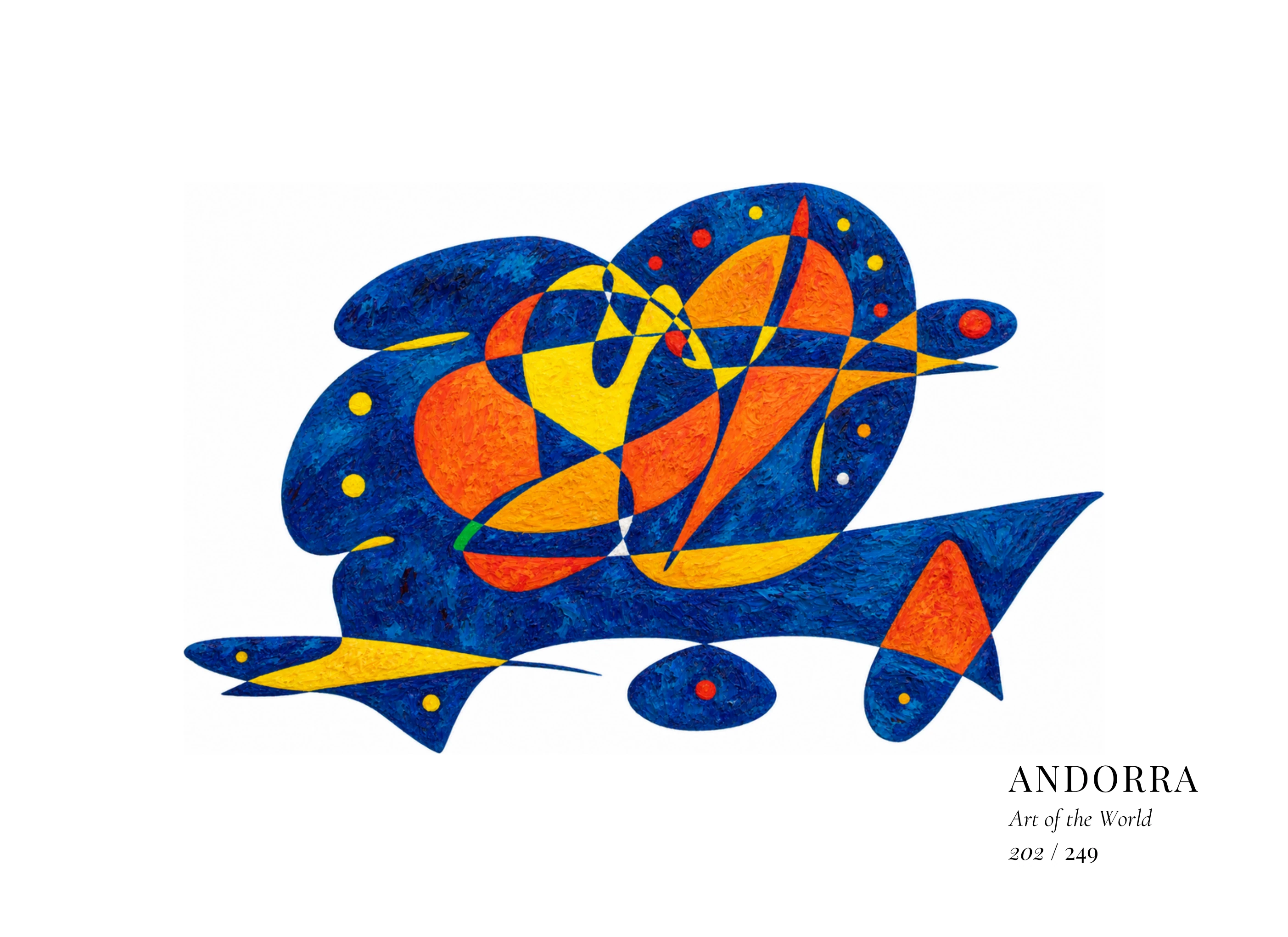 Œuvre sur Andorre par Gheorghe Virtosu, issue de la série Art of the World