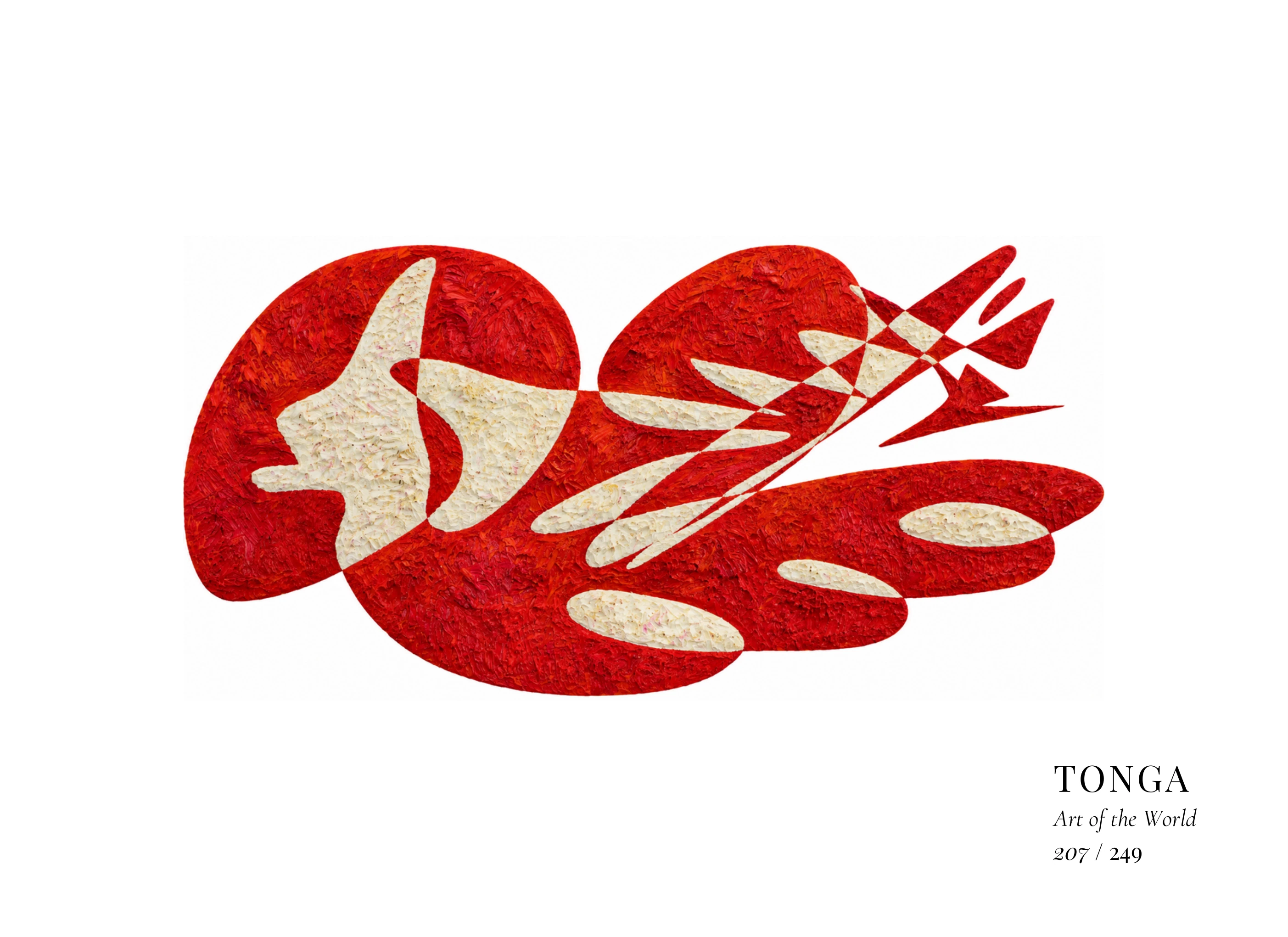 Œuvre sur Tonga par Gheorghe Virtosu, issue de la série Art of the World
