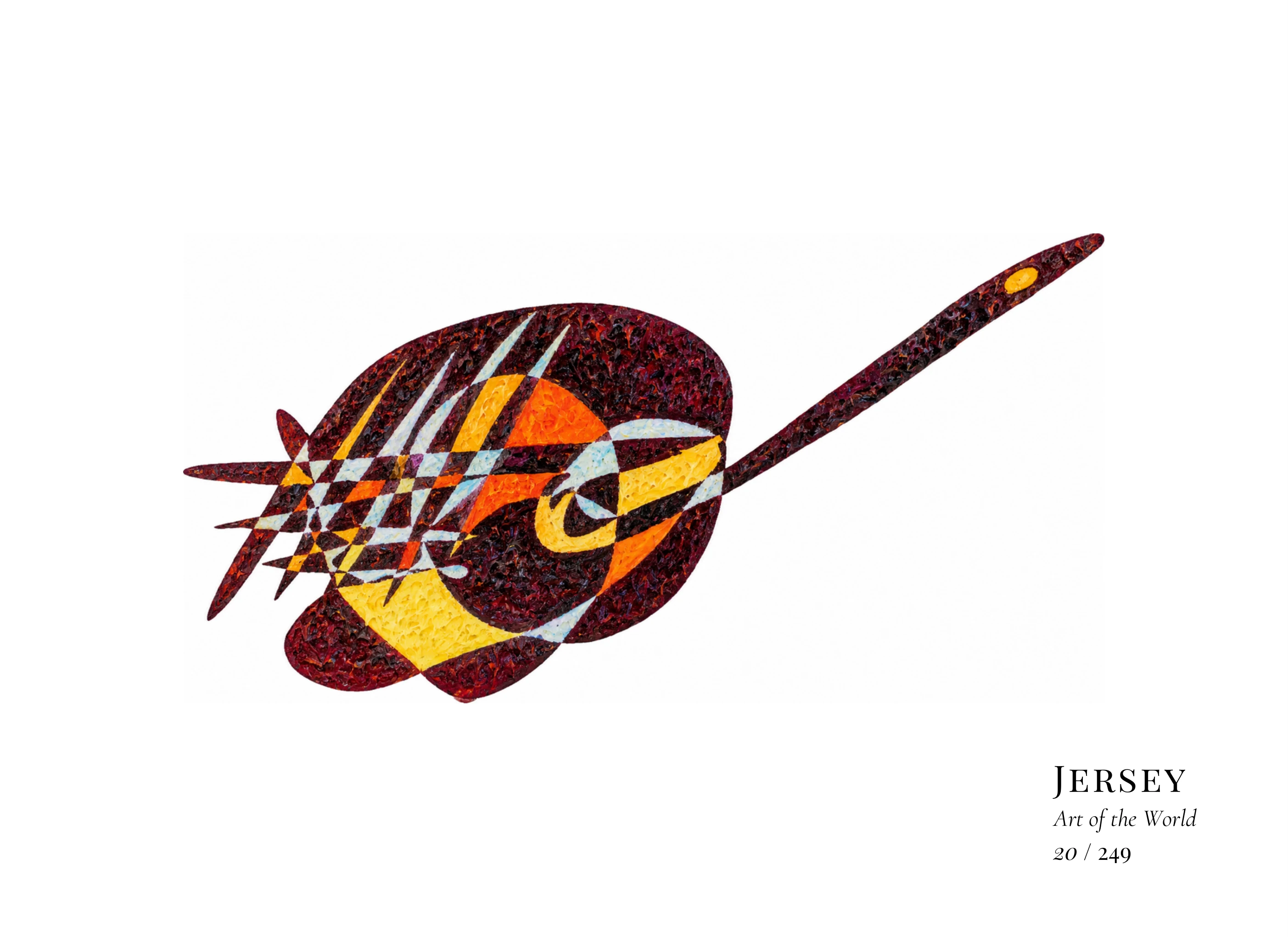 Œuvre sur Jersey par Gheorghe Virtosu, issue de la série Art of the World