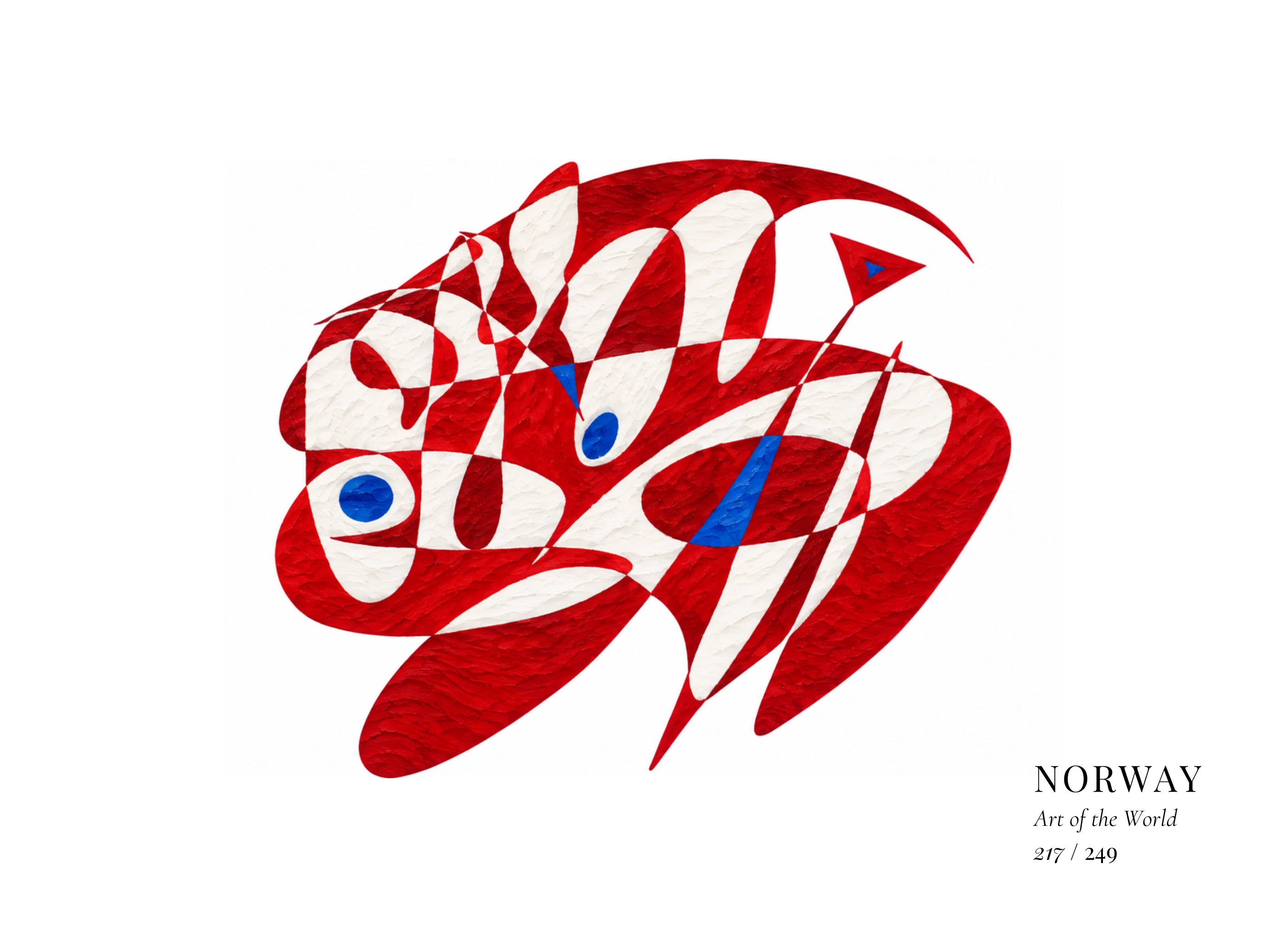 Œuvre sur Norvège par Gheorghe Virtosu, issue de la série Art of the World