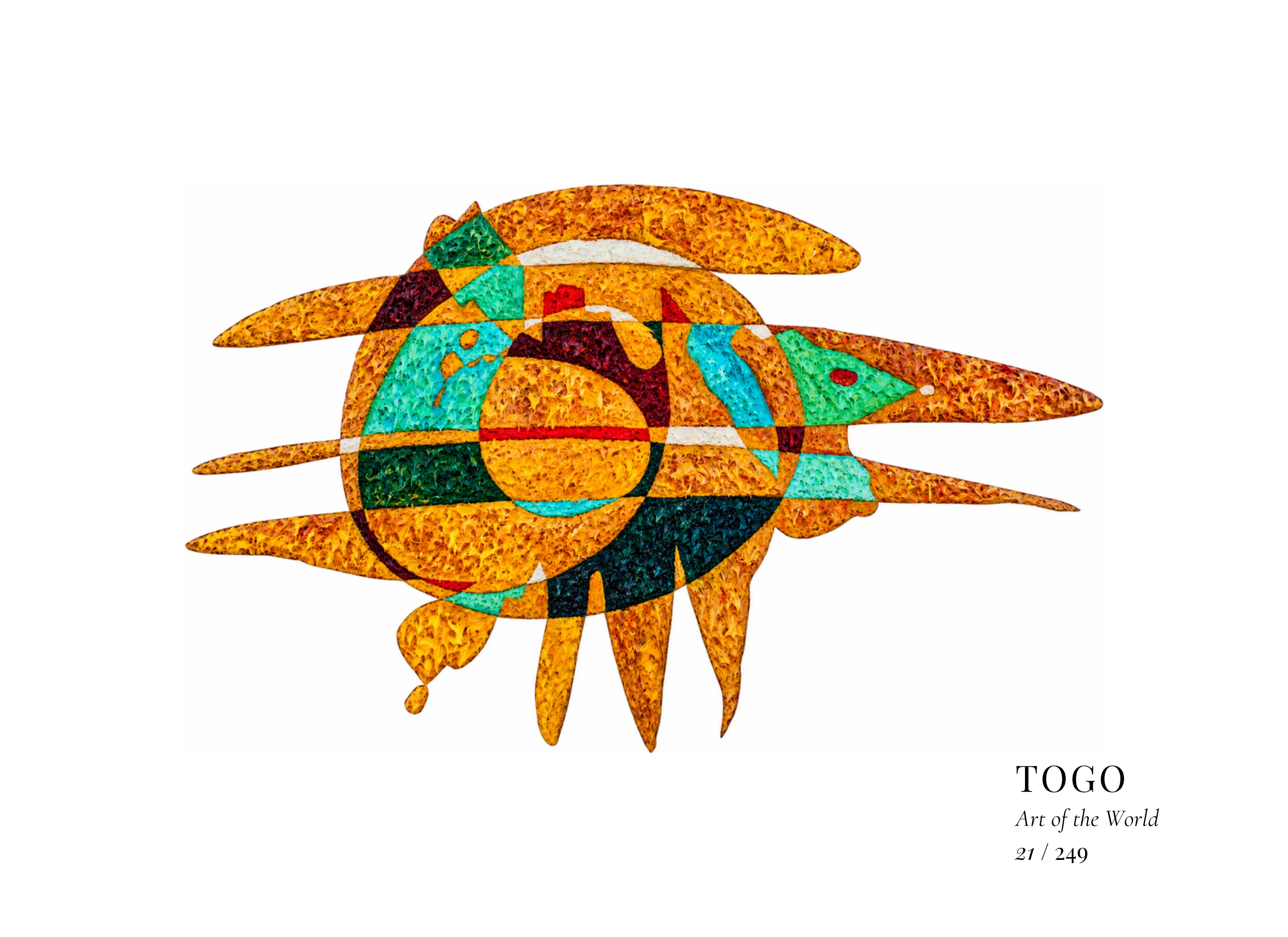 Œuvre sur Togo par Gheorghe Virtosu, issue de la série Art of the World