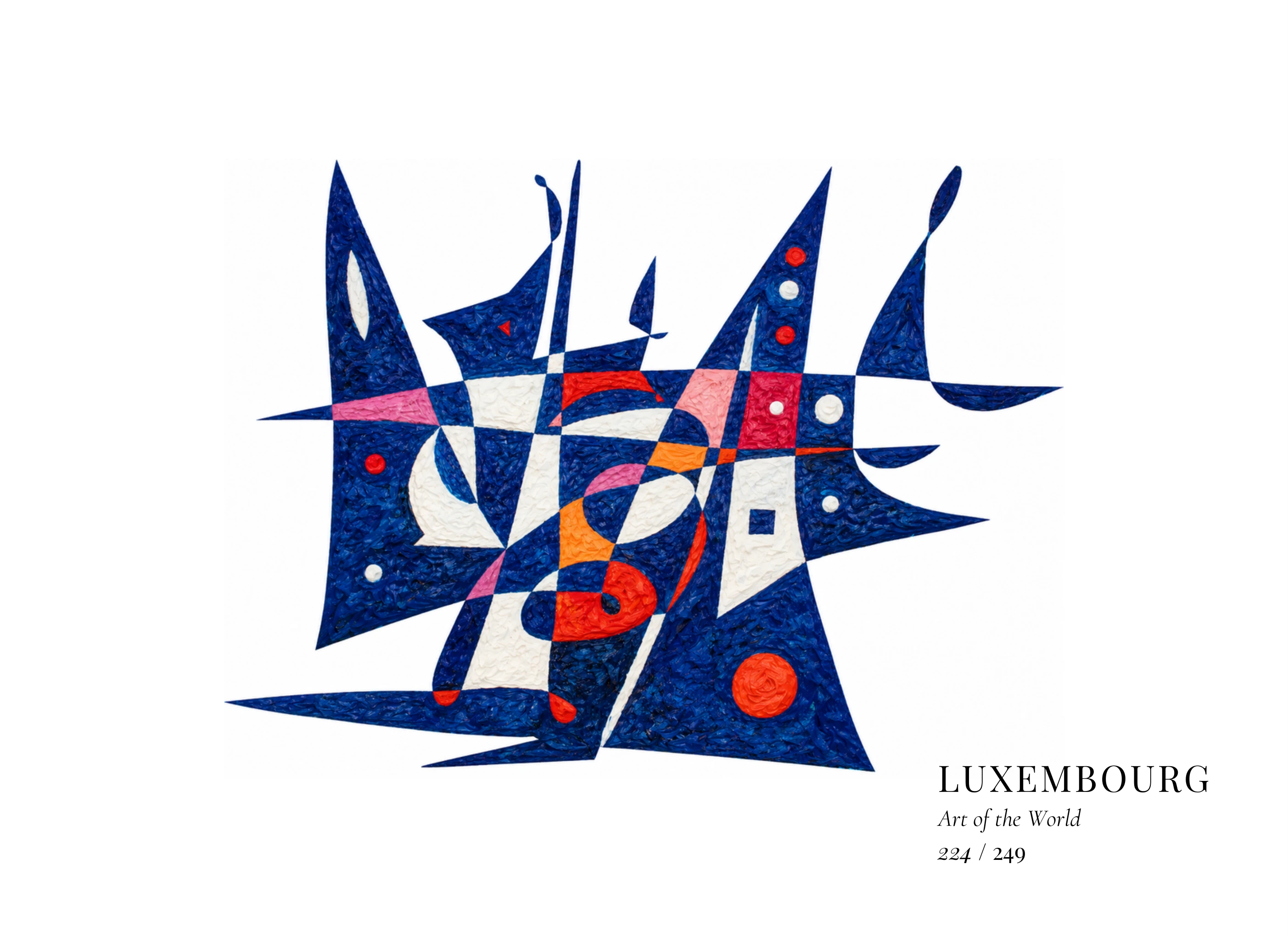 Œuvre sur Luxembourg par Gheorghe Virtosu, issue de la série Art of the World
