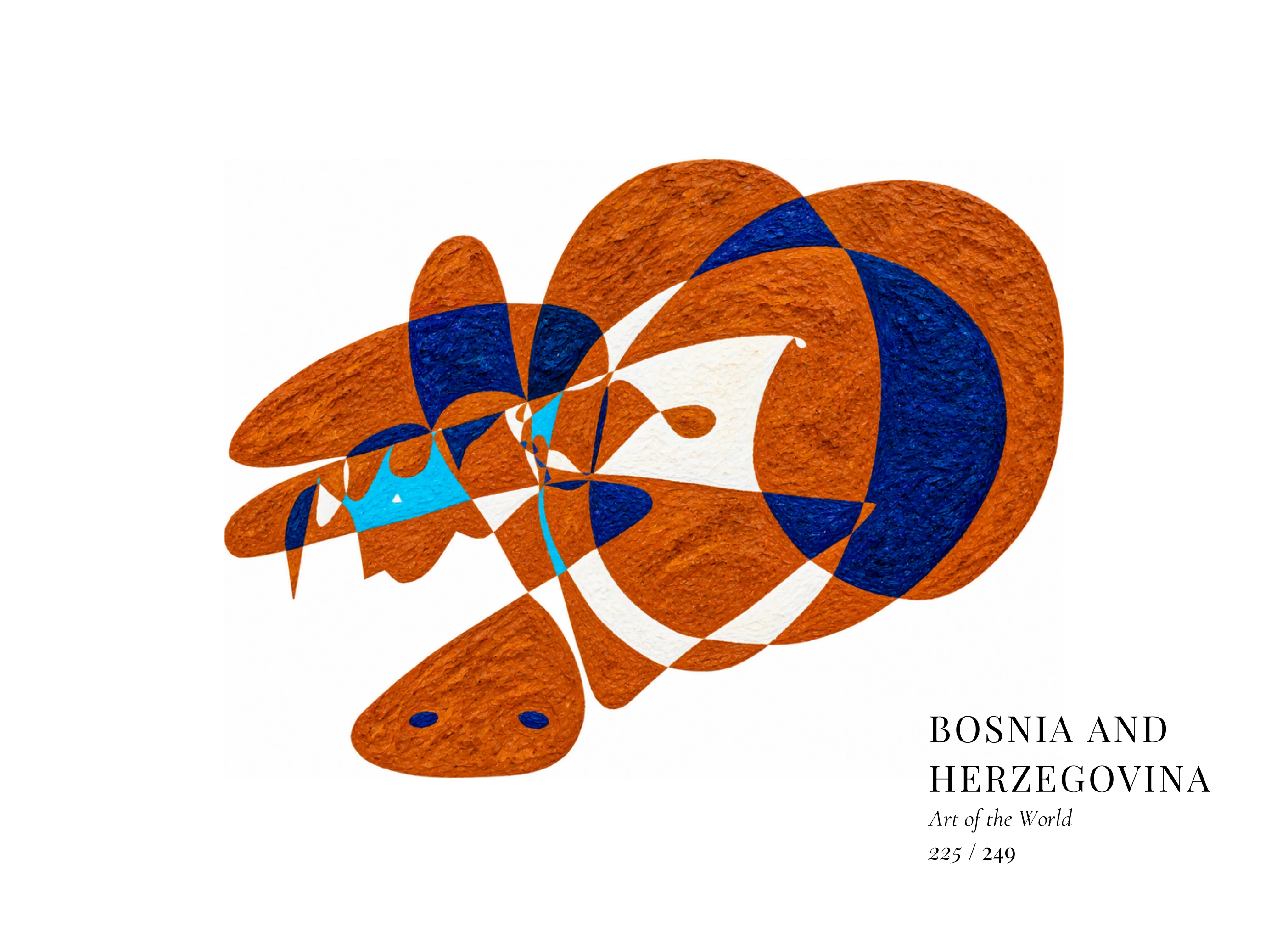 Œuvre sur Bosnie-Herzégovine par Gheorghe Virtosu, issue de la série Art of the World