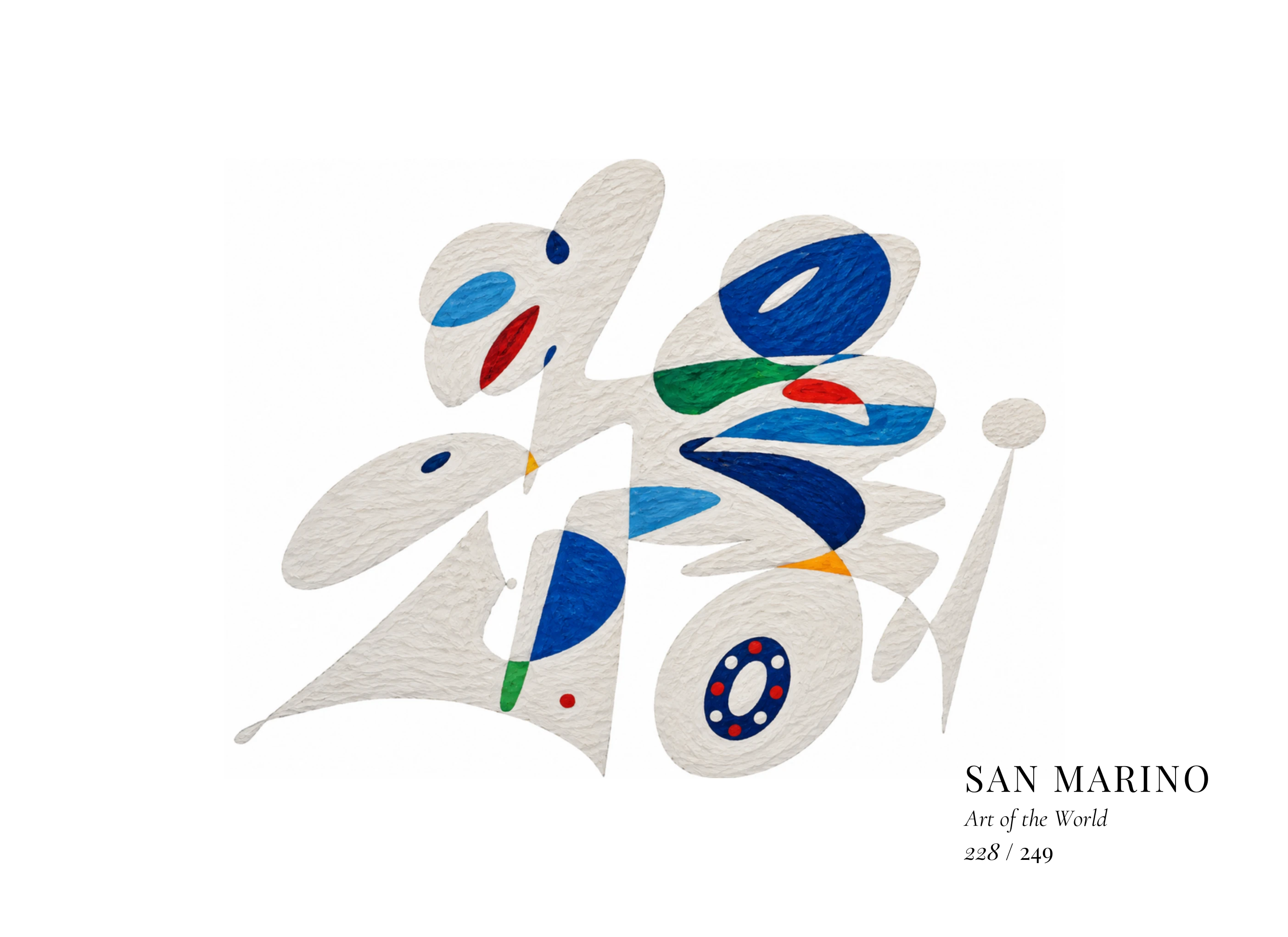 Œuvre sur Saint-Marin par Gheorghe Virtosu, issue de la série Art of the World