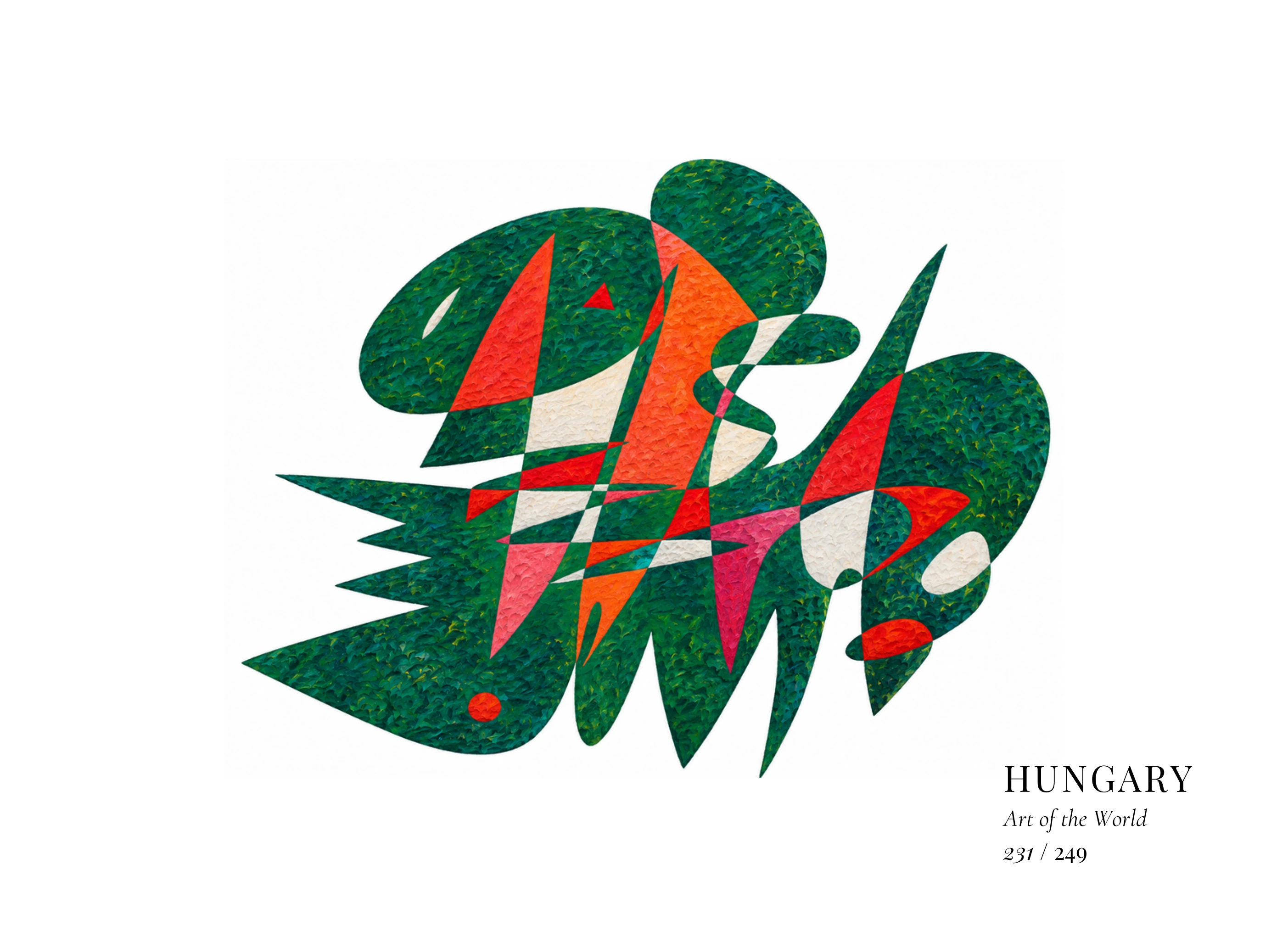 Œuvre sur Hongrie par Gheorghe Virtosu, issue de la série Art of the World