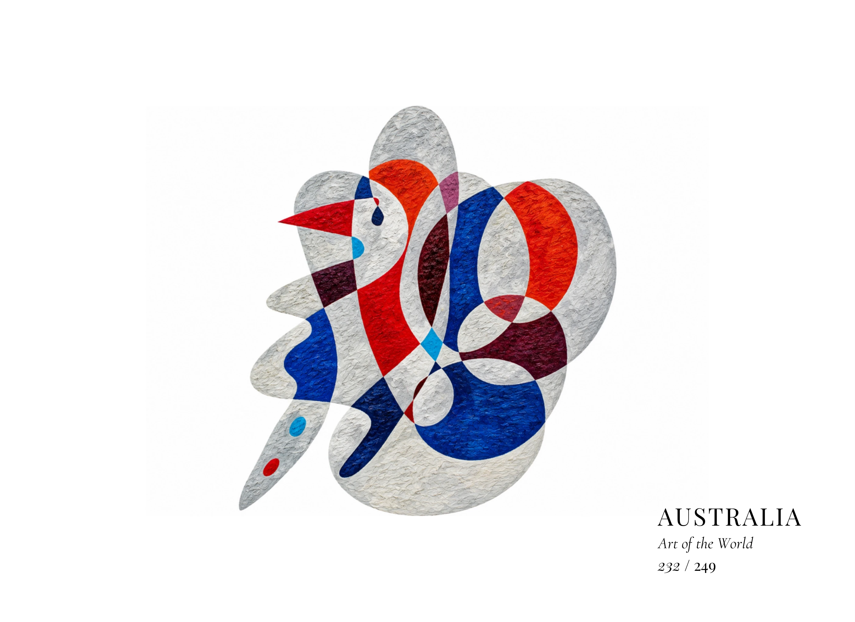 Œuvre sur Australie par Gheorghe Virtosu, issue de la série Art of the World