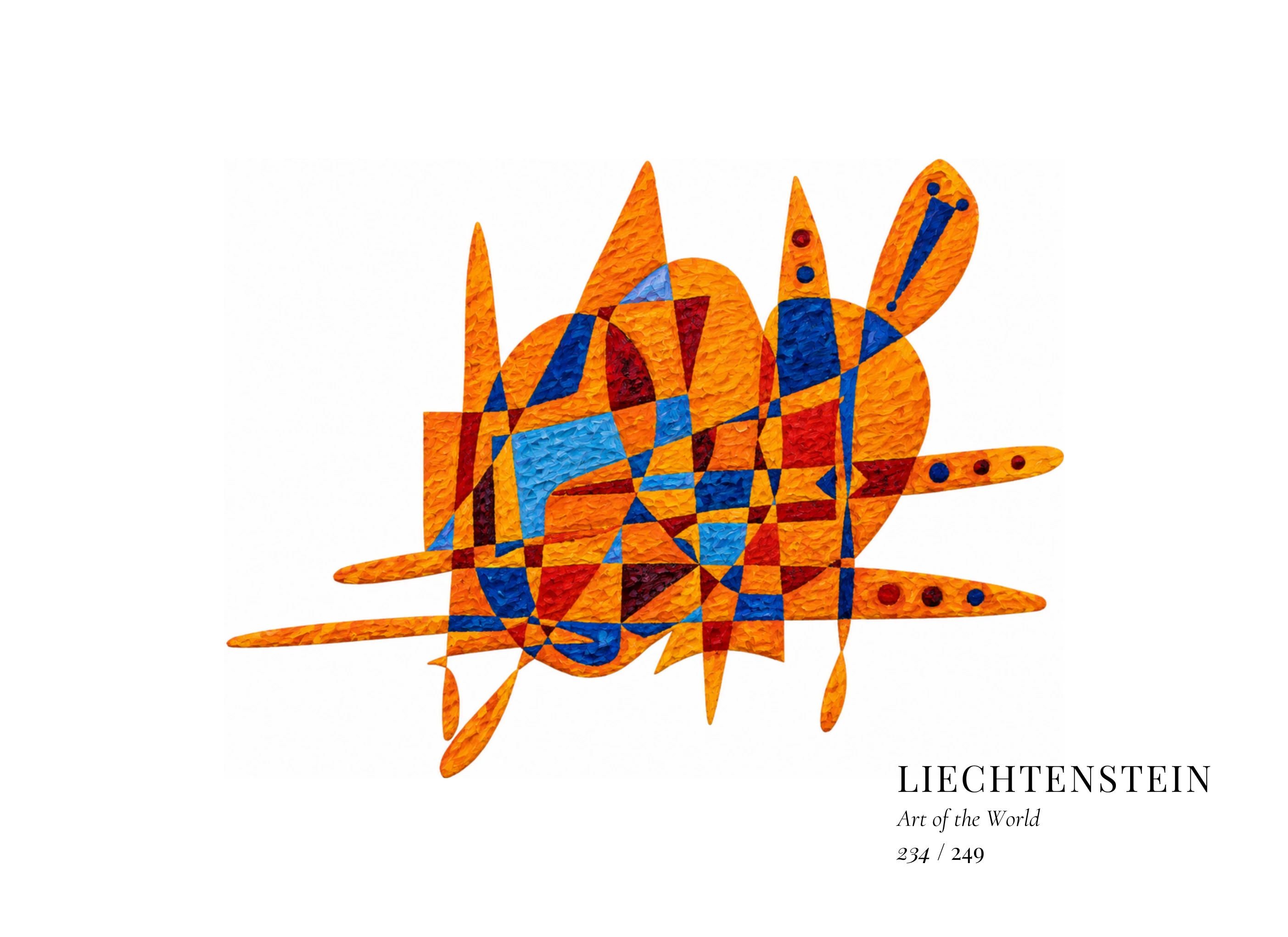 Œuvre sur Liechtenstein par Gheorghe Virtosu, issue de la série Art of the World