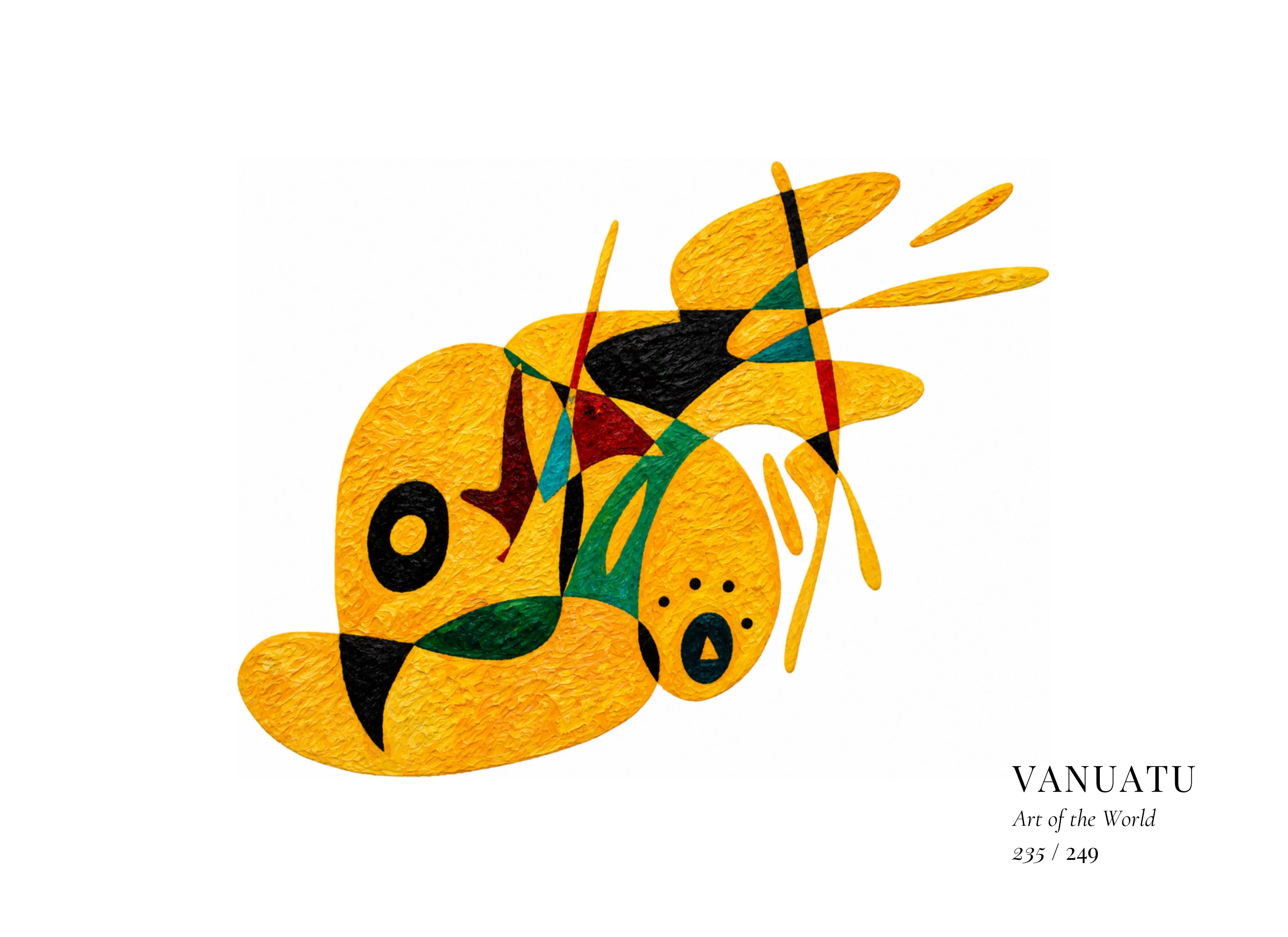Œuvre sur Vanuatu par Gheorghe Virtosu, issue de la série Art of the World