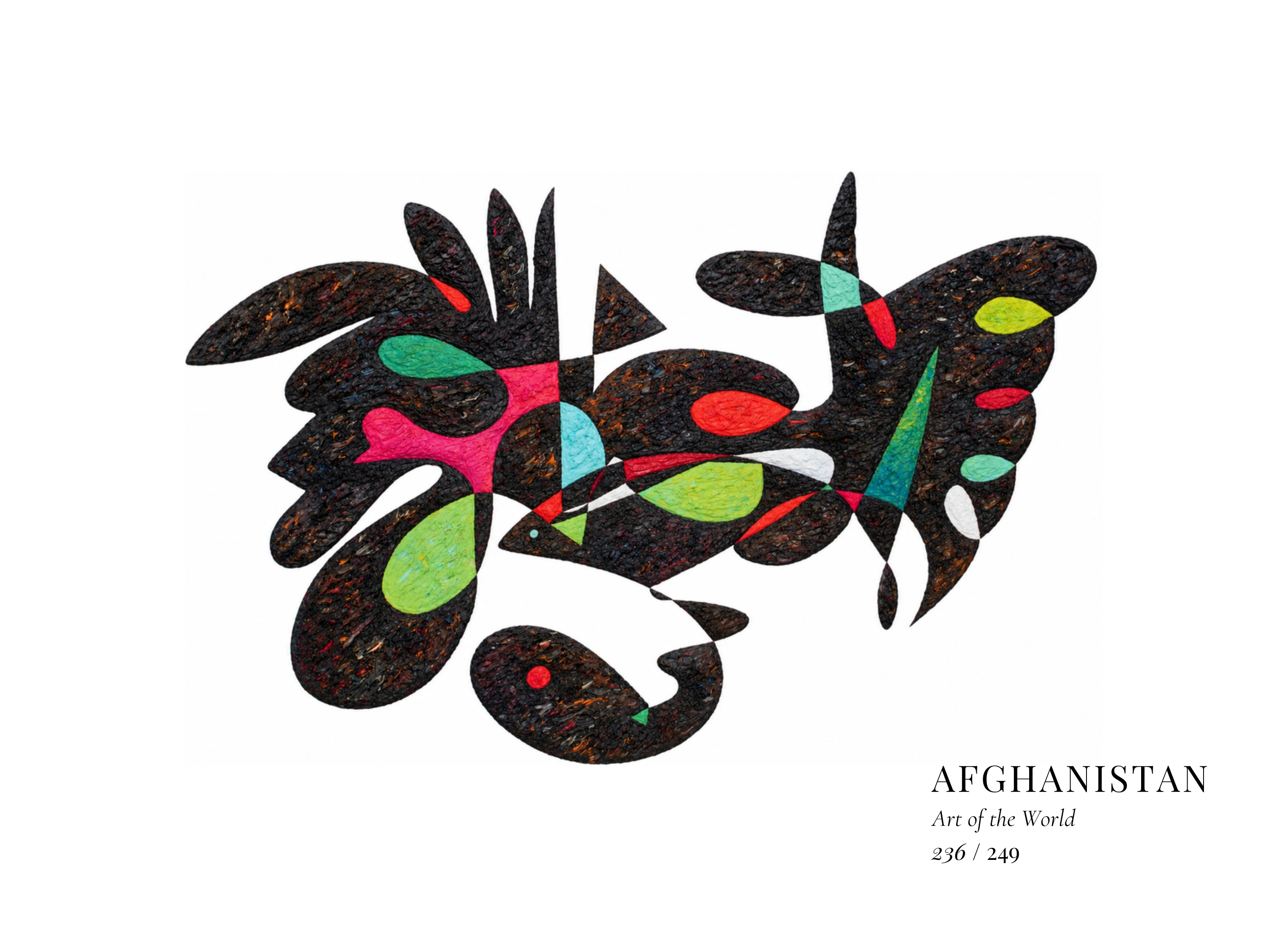 Œuvre sur Afghanistan par Gheorghe Virtosu, issue de la série Art of the World