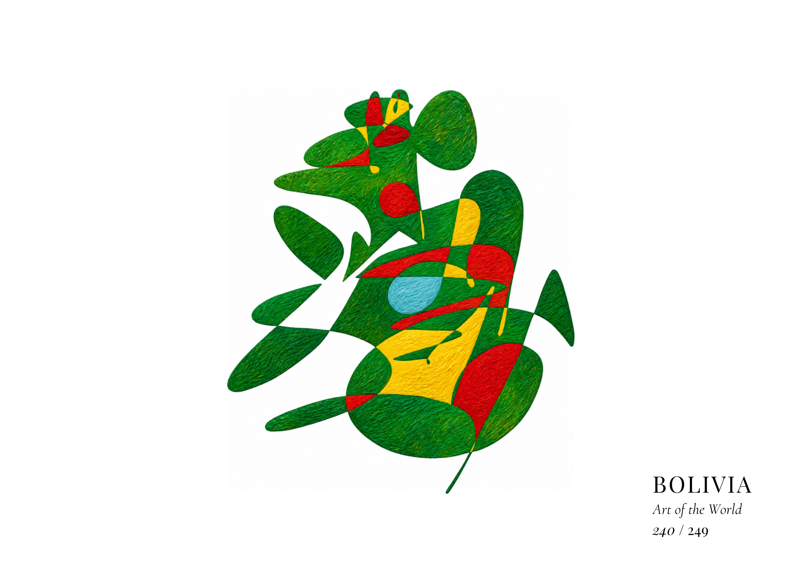 Œuvre sur Bolivie par Gheorghe Virtosu, issue de la série Art of the World