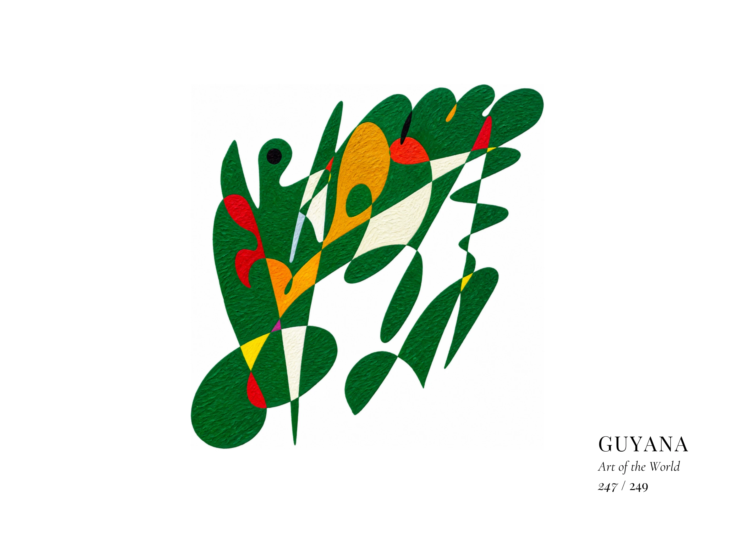 Œuvre sur Guyana par Gheorghe Virtosu, issue de la série Art of the World