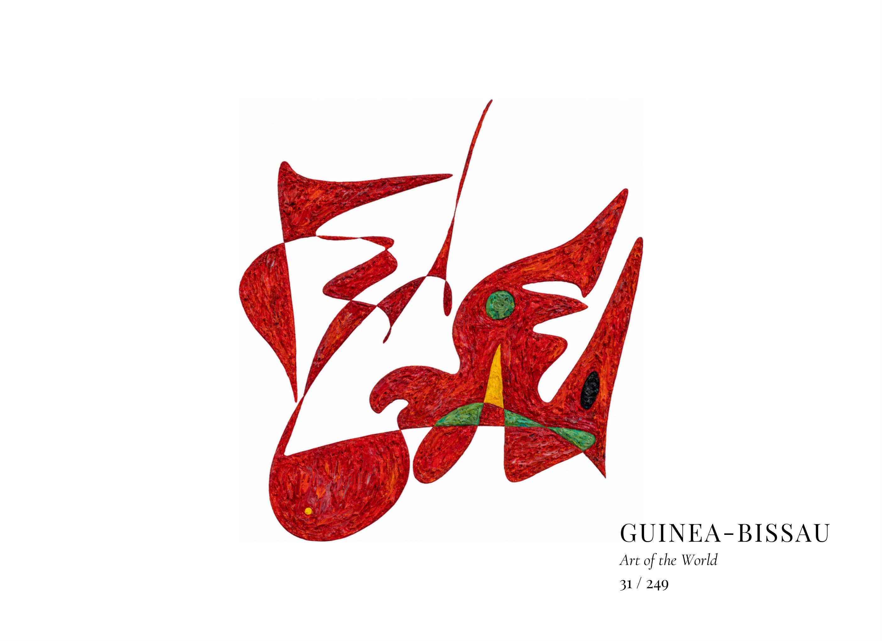 Œuvre sur Guinée-Bissau par Gheorghe Virtosu, issue de la série Art of the World