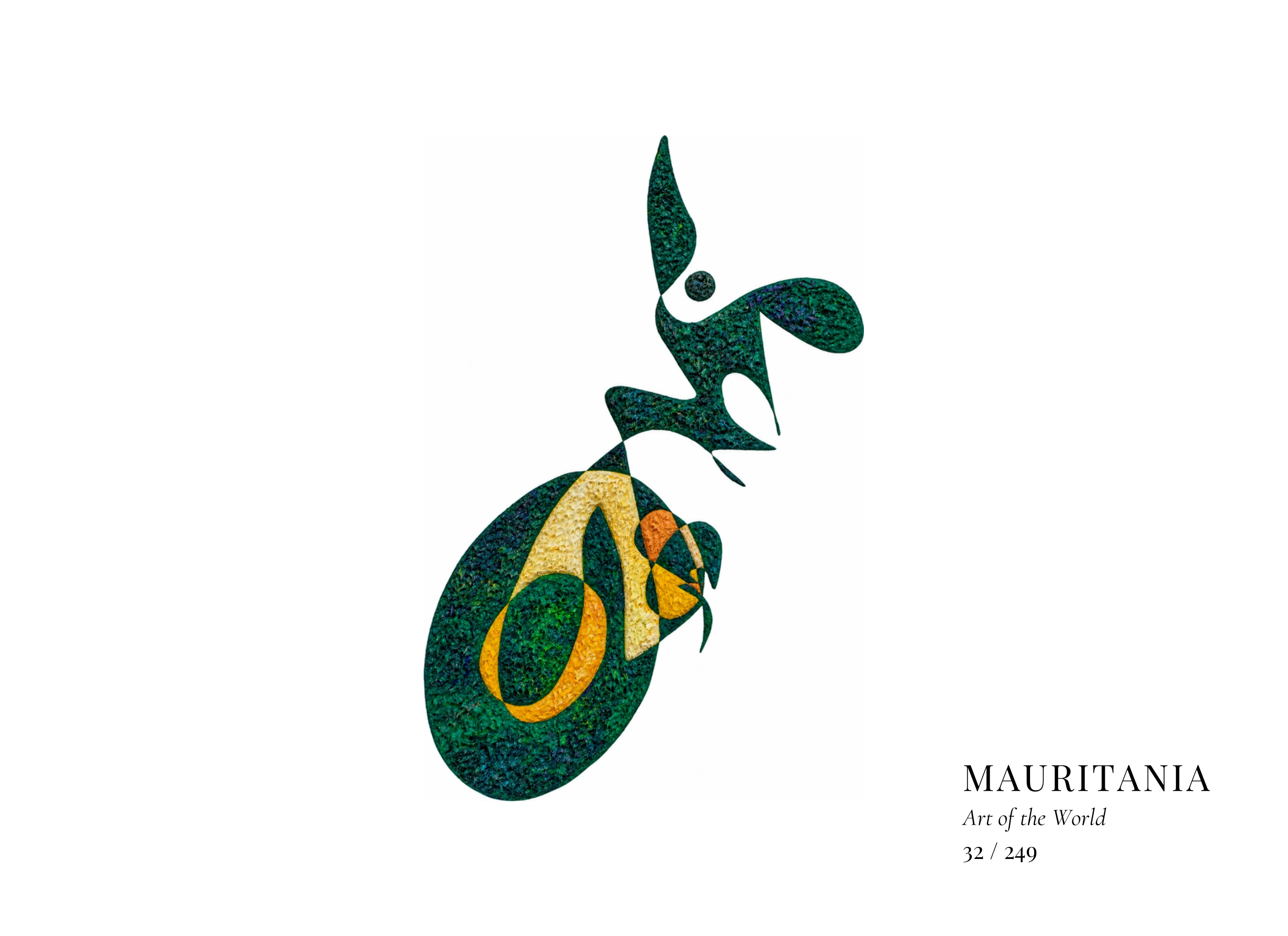 Œuvre sur Mauritanie par Gheorghe Virtosu, issue de la série Art of the World