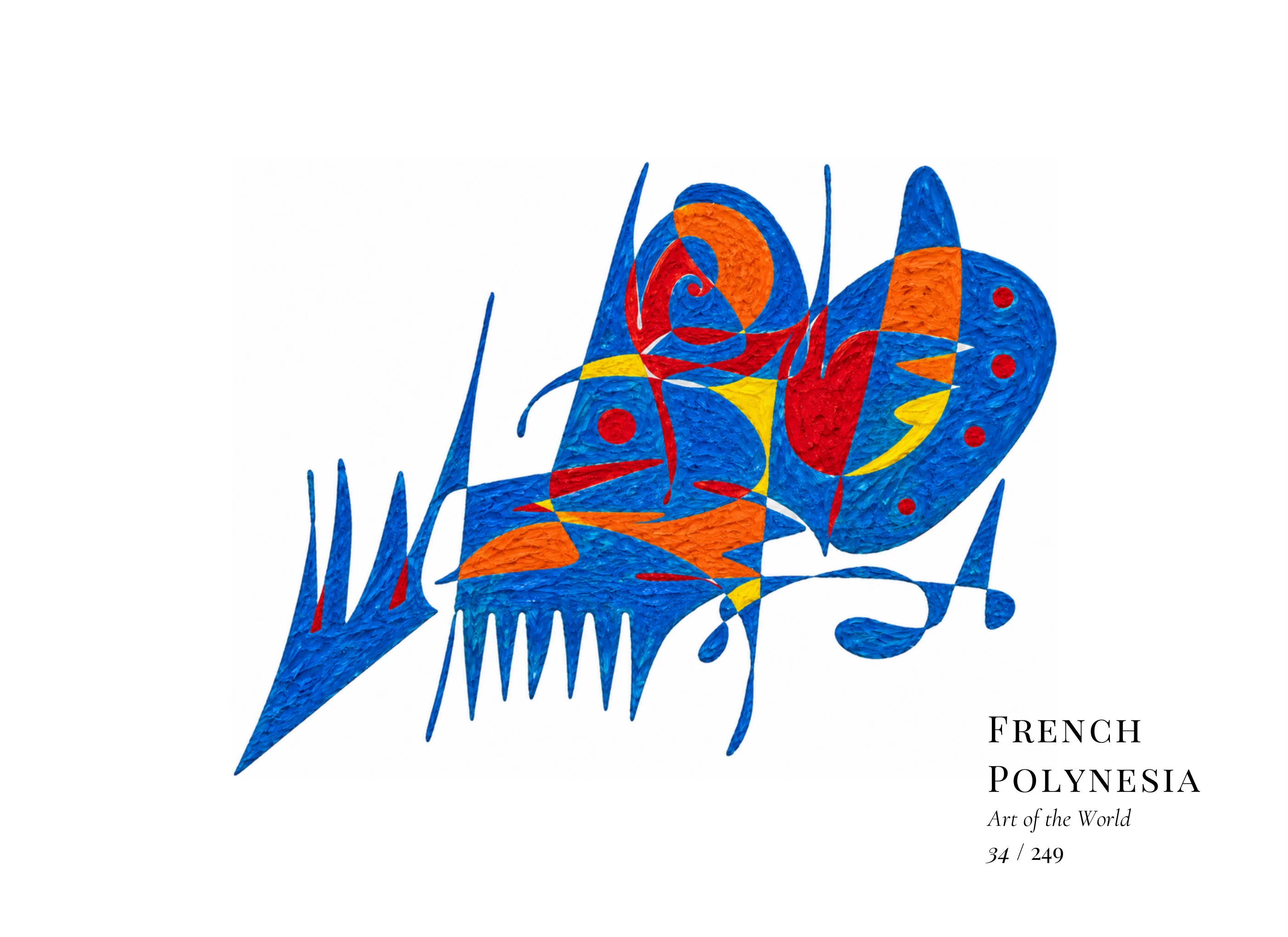 Œuvre sur Polynésie française par Gheorghe Virtosu, issue de la série Art of the World