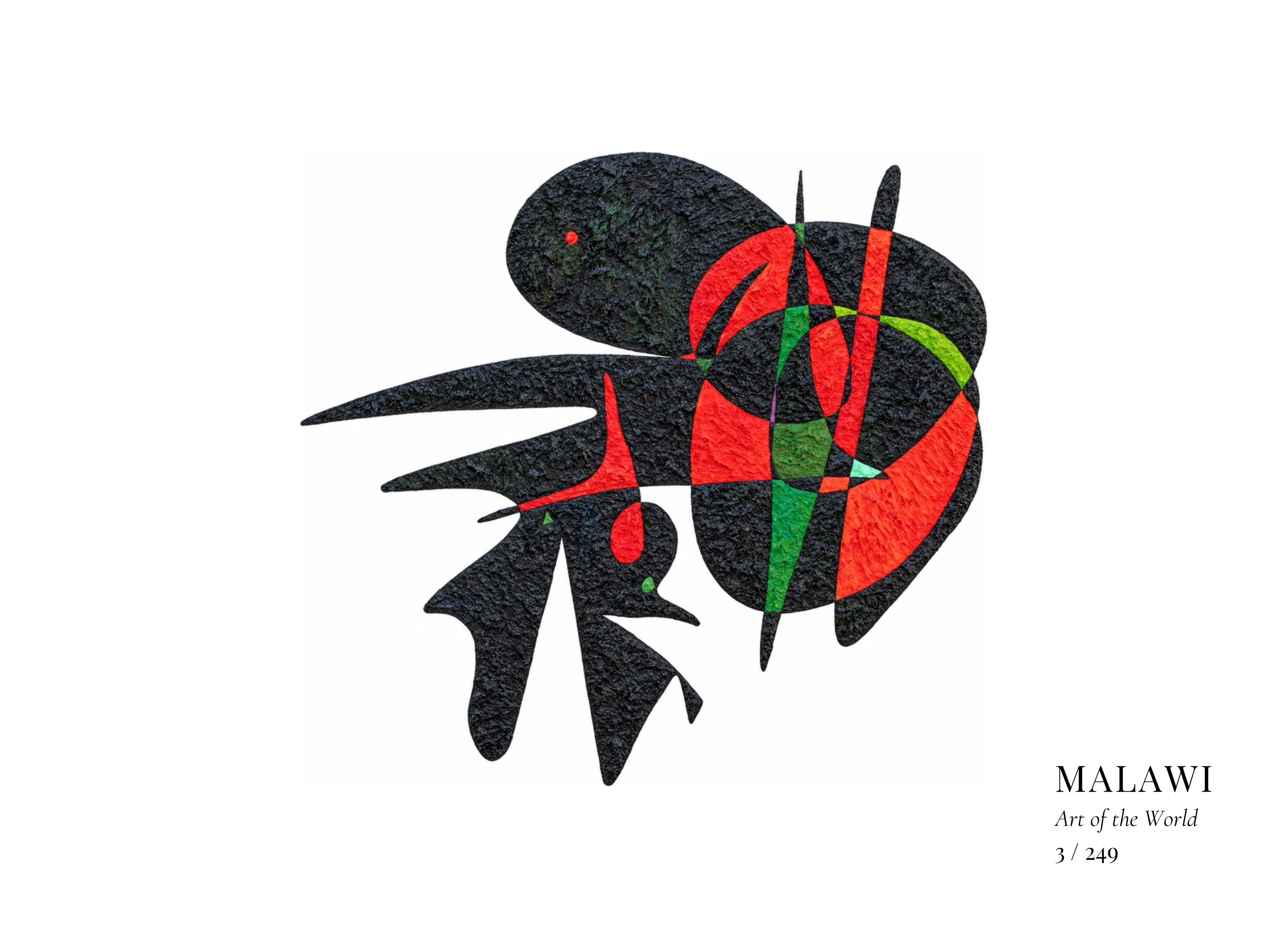 Œuvre sur Malawi par Gheorghe Virtosu, issue de la série Art of the World