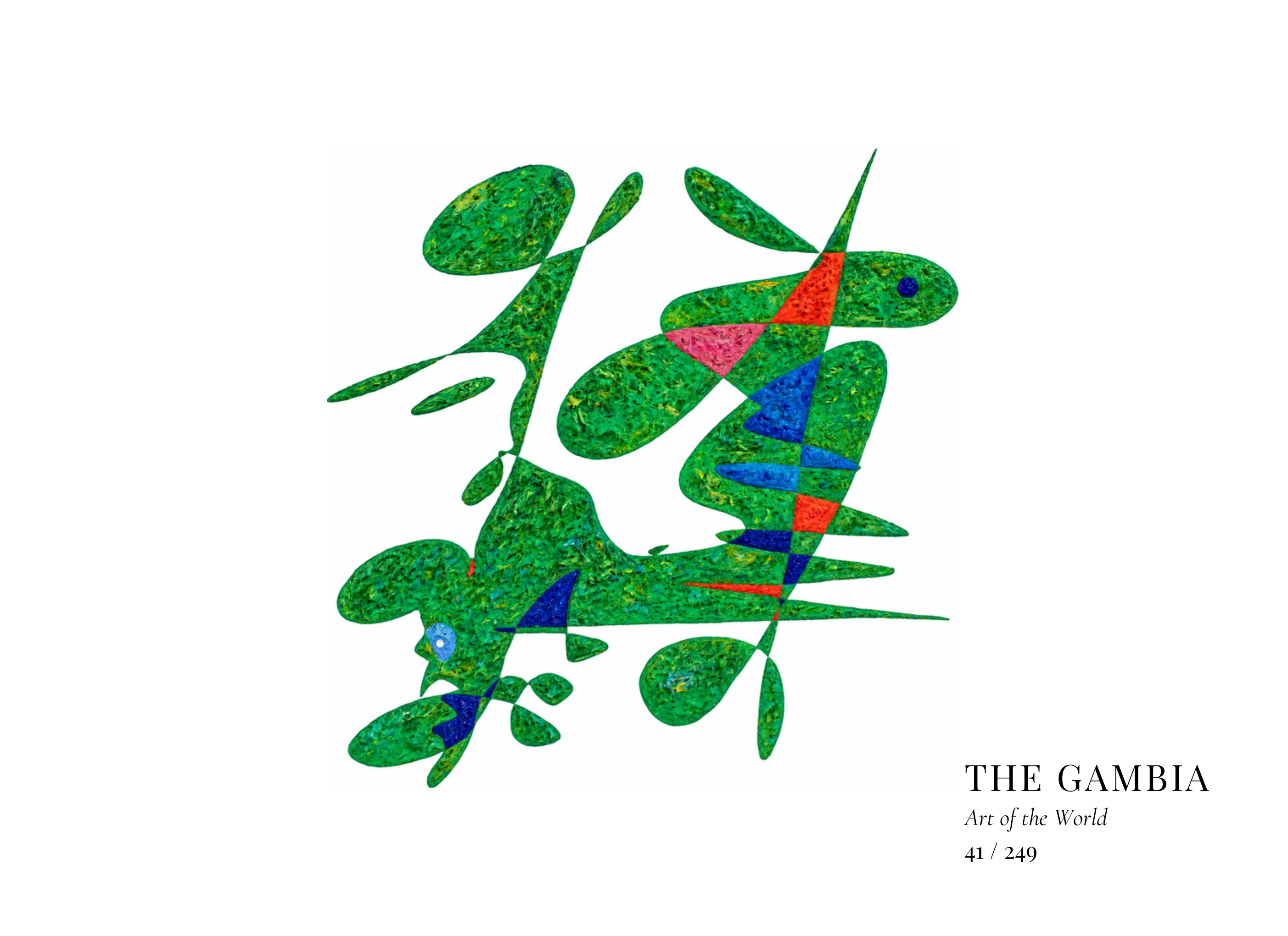 Œuvre sur Gambie par Gheorghe Virtosu, issue de la série Art of the World