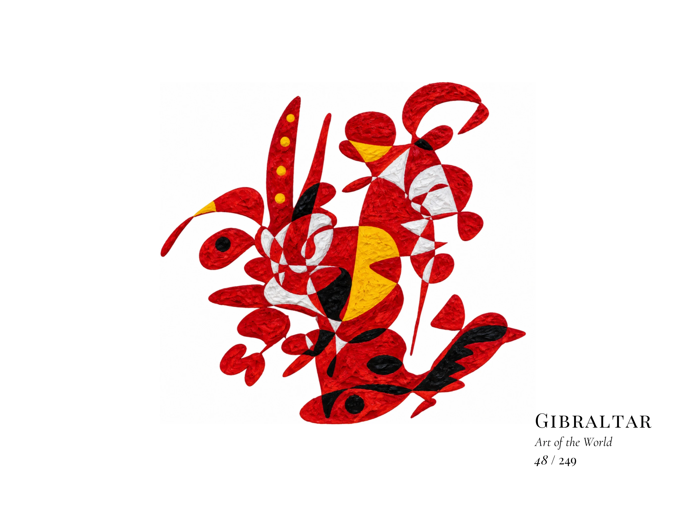 Œuvre sur Gibraltar par Gheorghe Virtosu, issue de la série Art of the World
